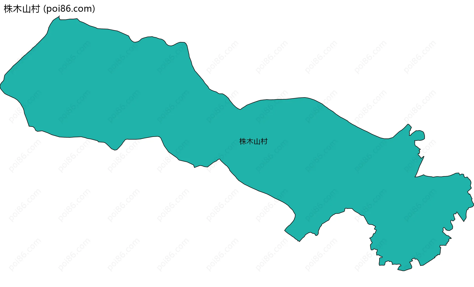 株木山村边界地图