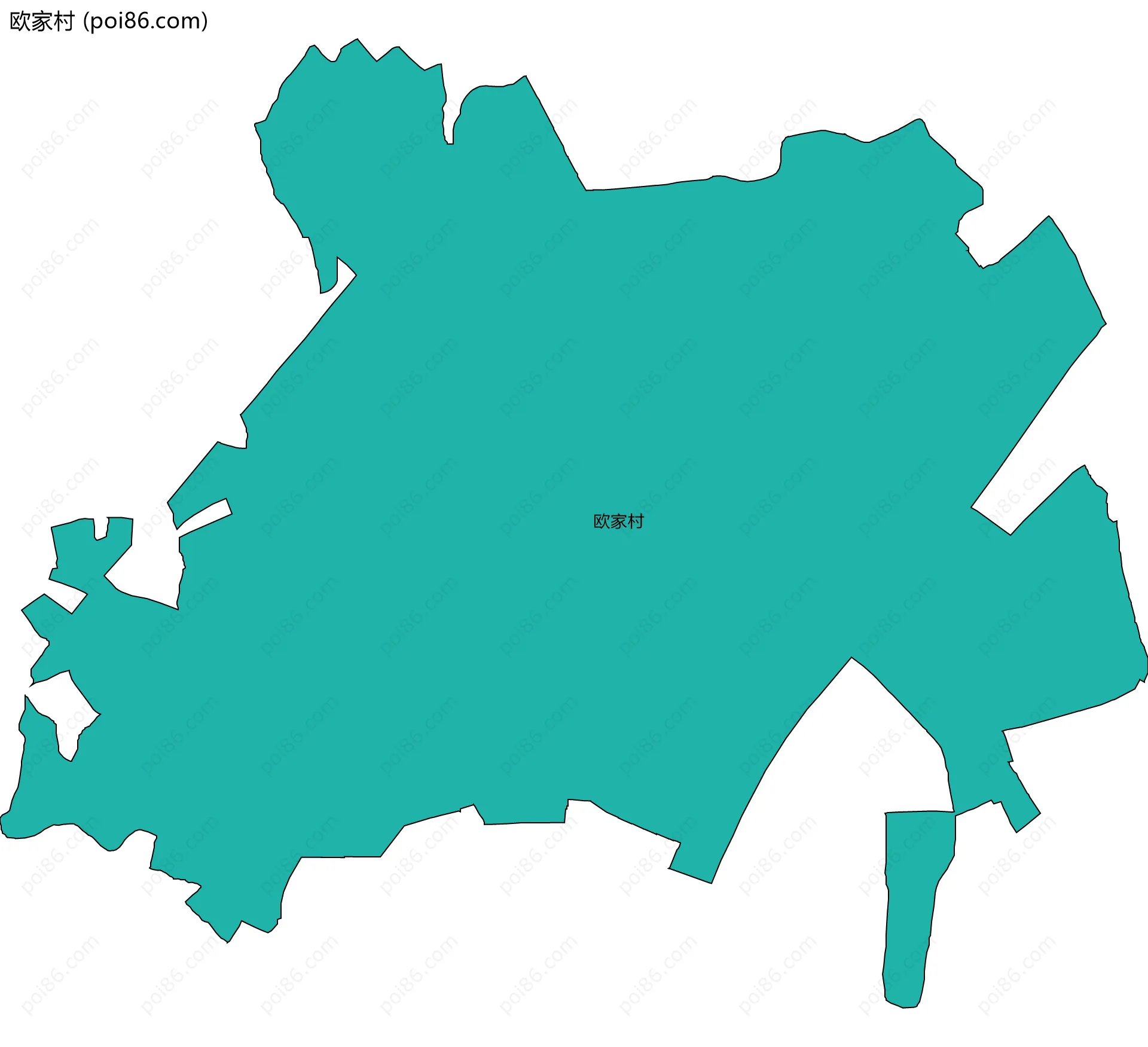 欧家村边界地图