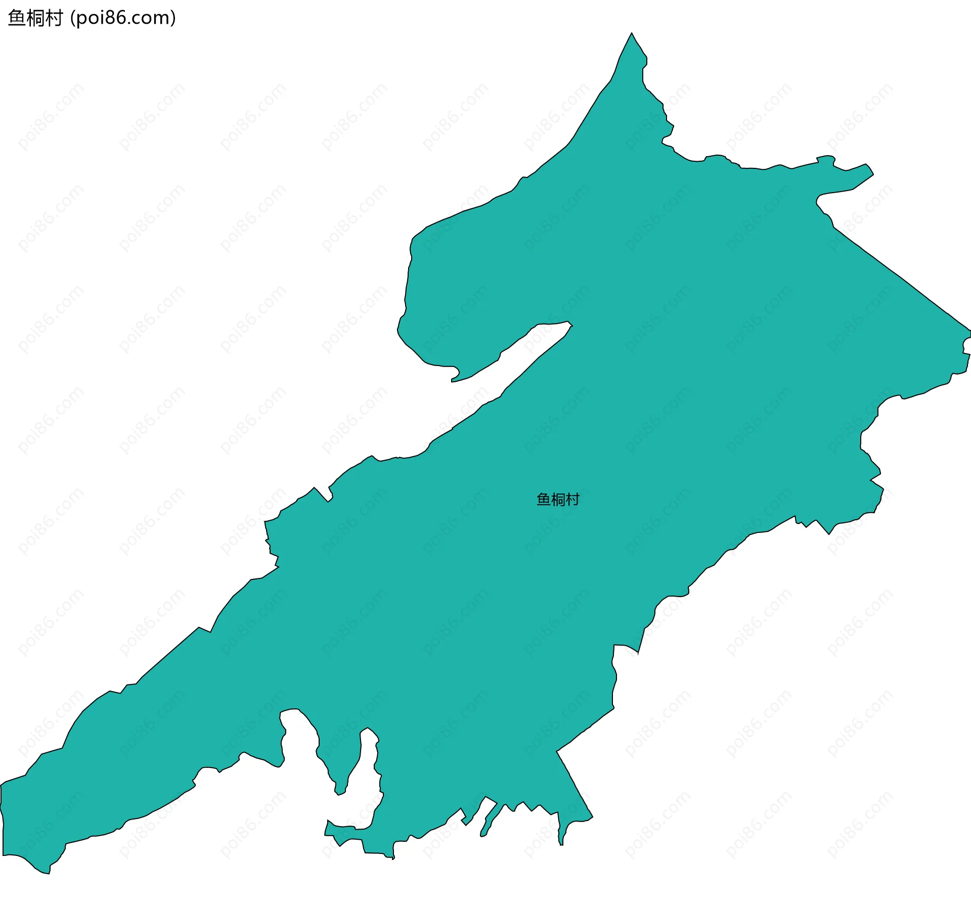 鱼桐村边界地图