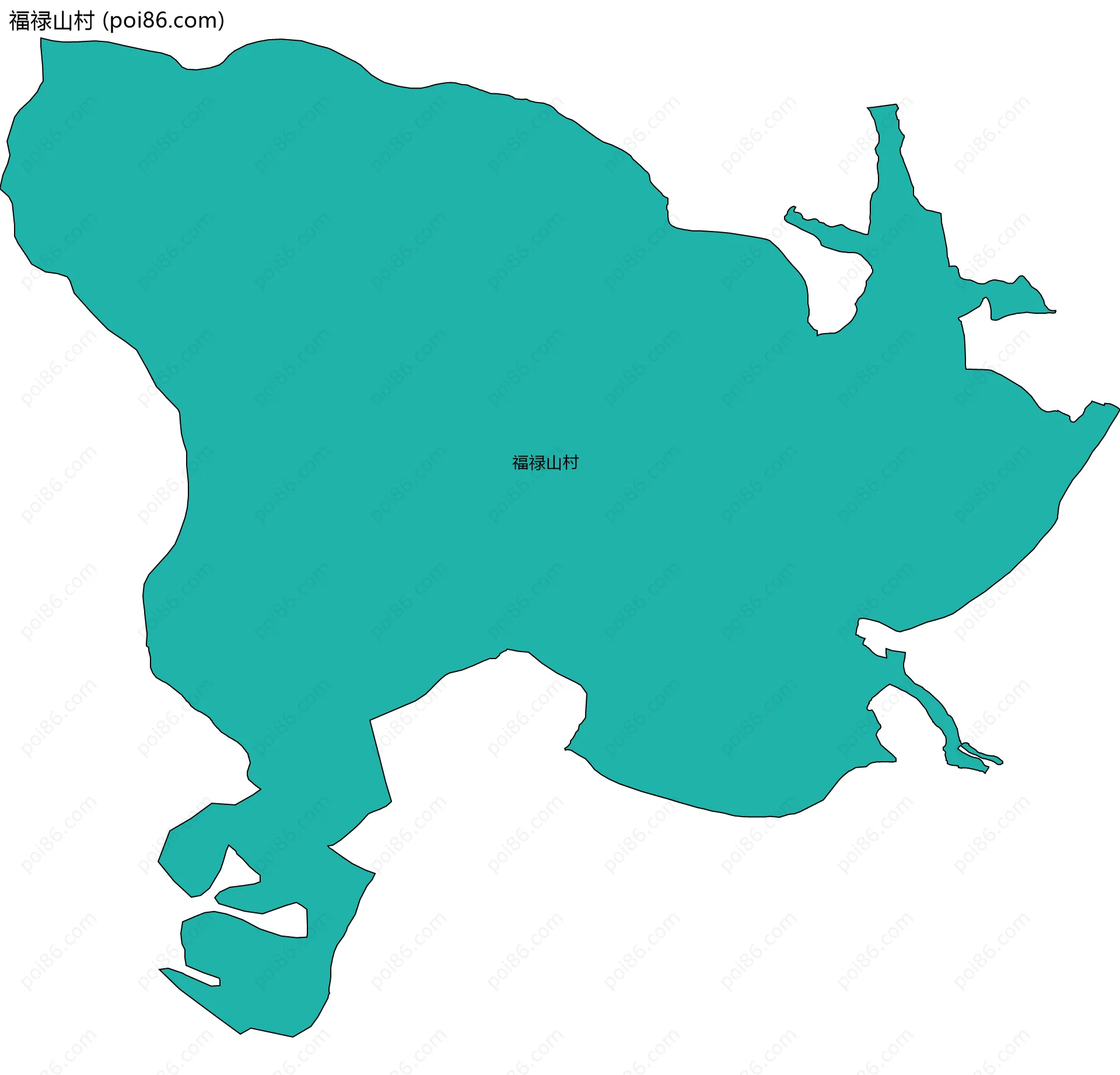 福禄山村边界地图