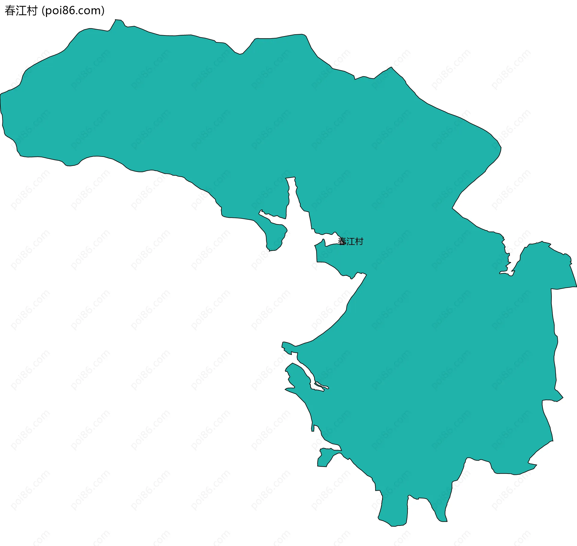 春江村边界地图