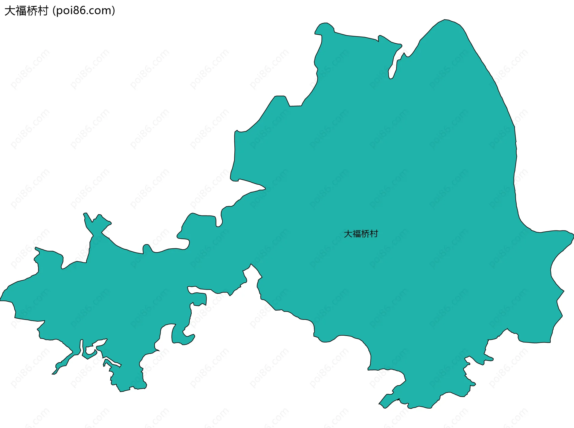 大福桥村边界地图