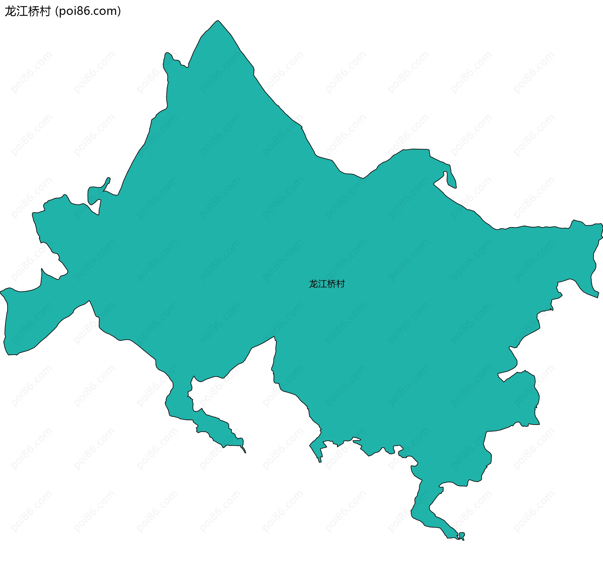 龙江桥村边界地图