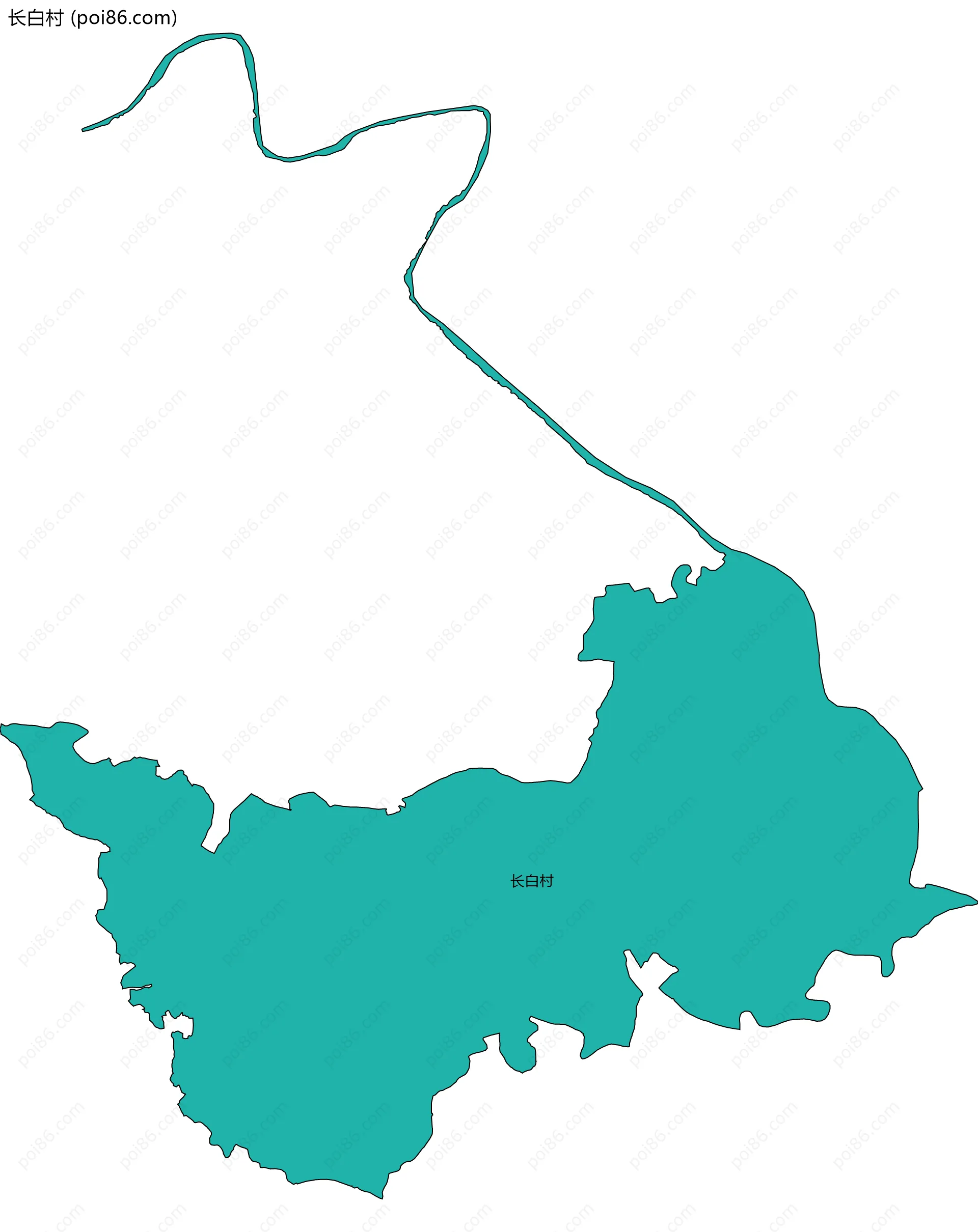 长白村边界地图