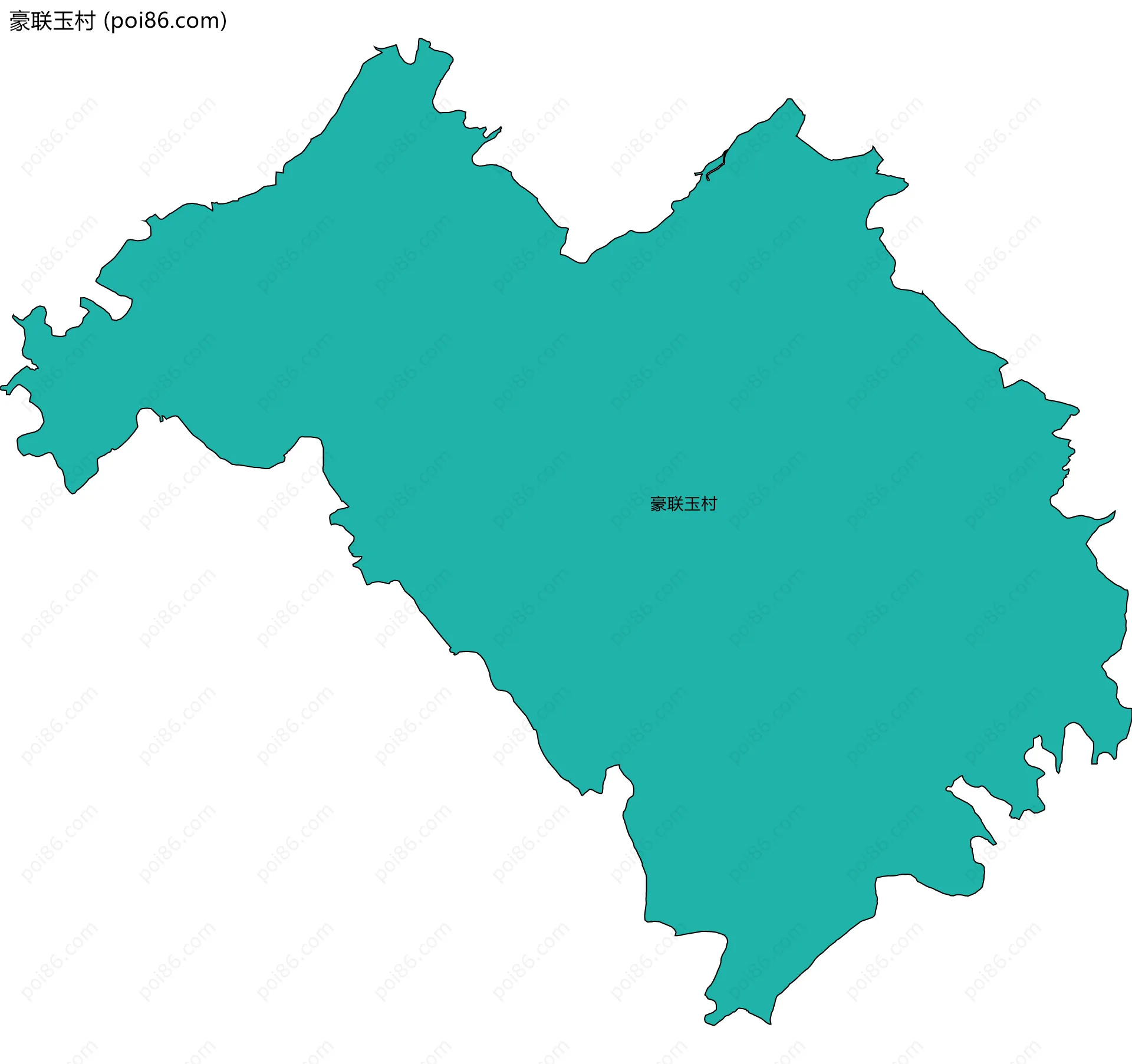 豪联玉村边界地图