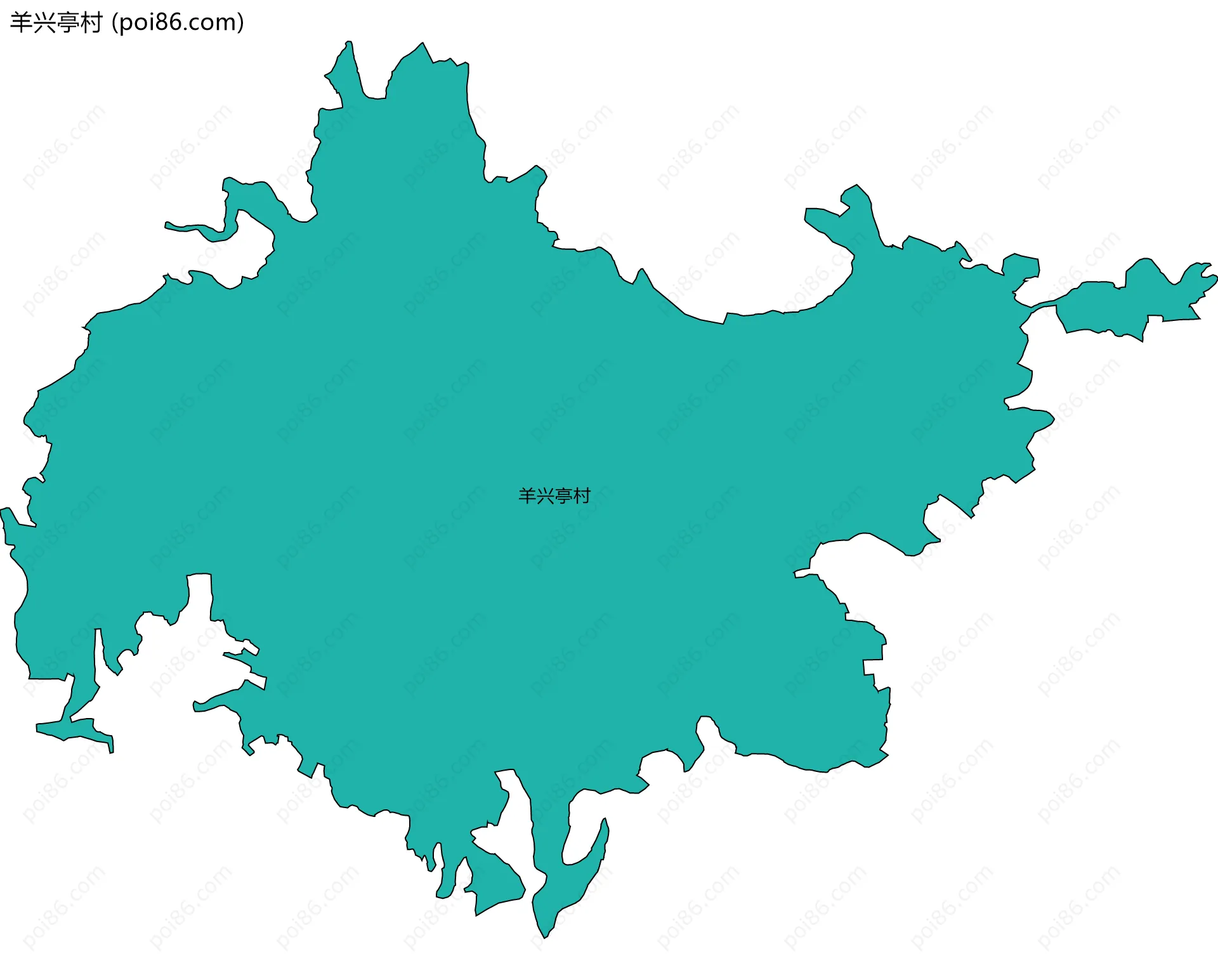 羊兴亭村边界地图