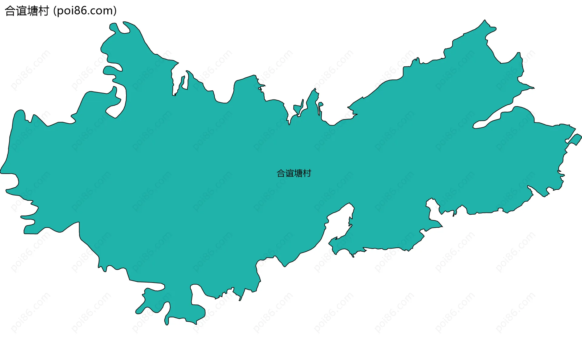 合谊塘村边界地图