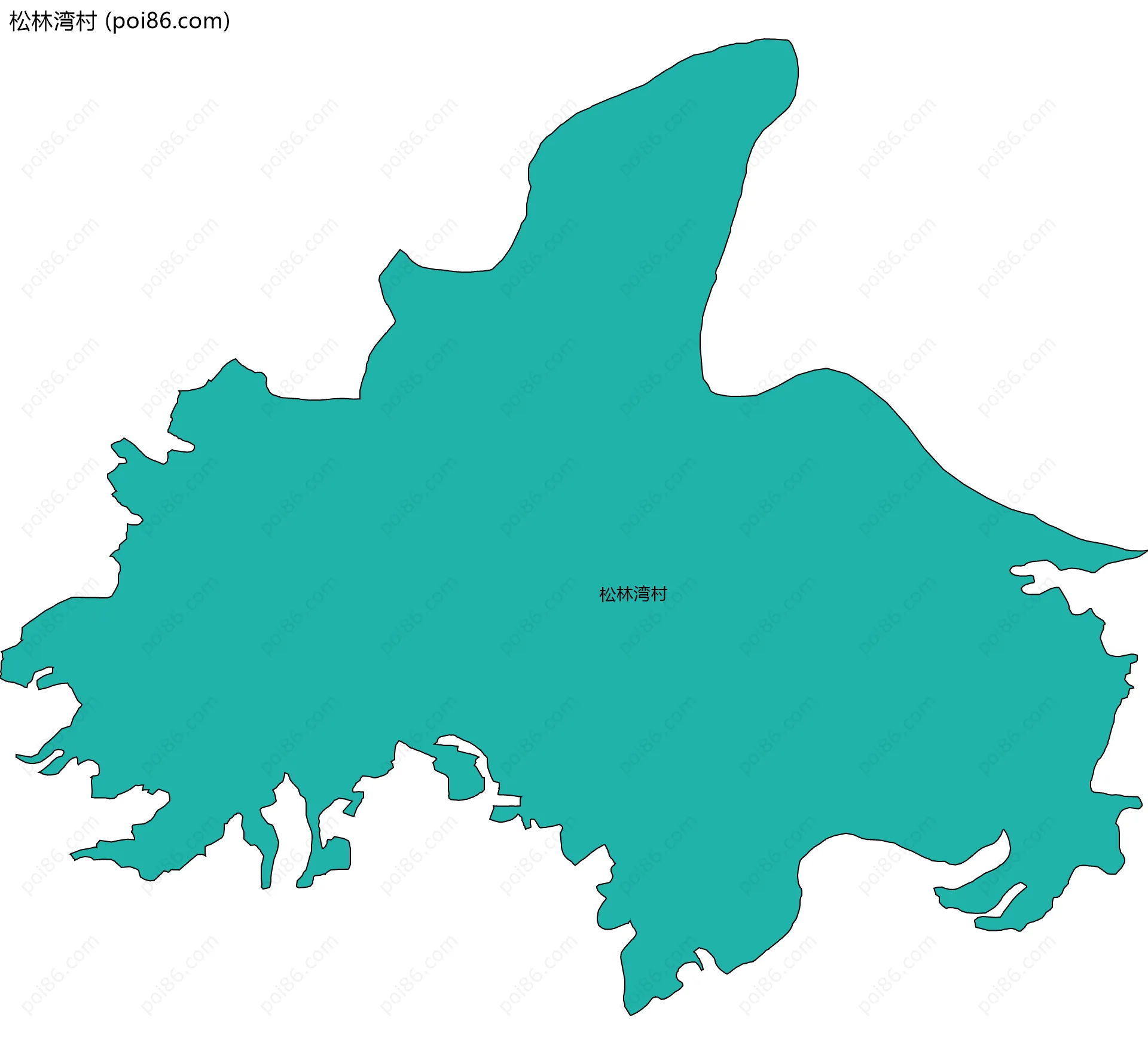 松林湾村边界地图