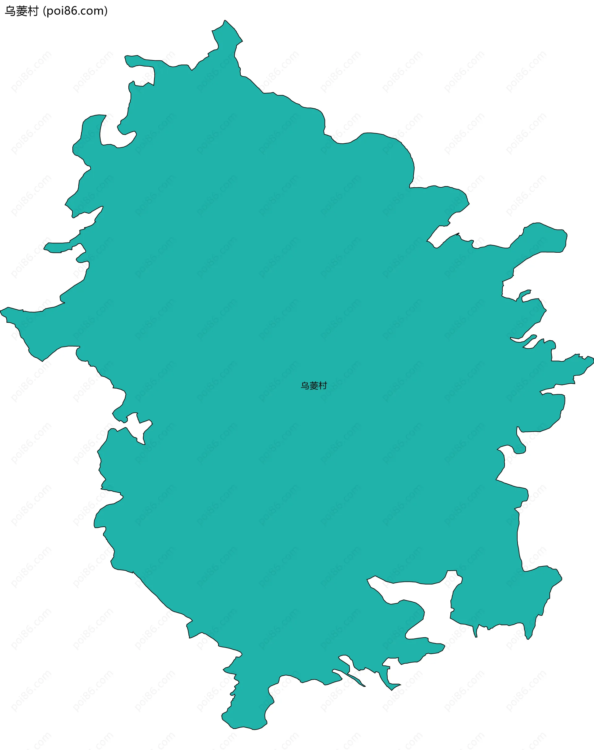 乌菱村边界地图