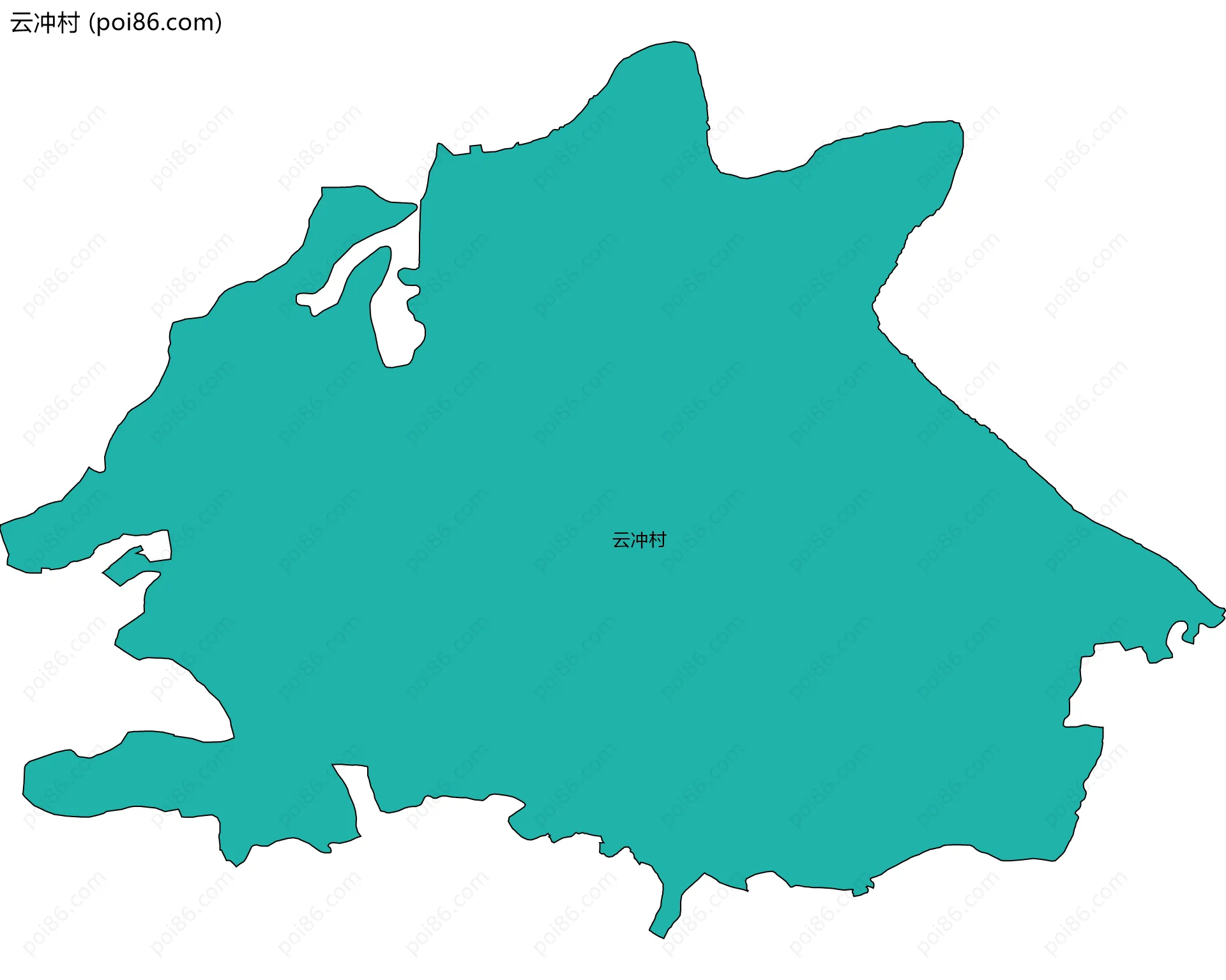 云冲村边界地图