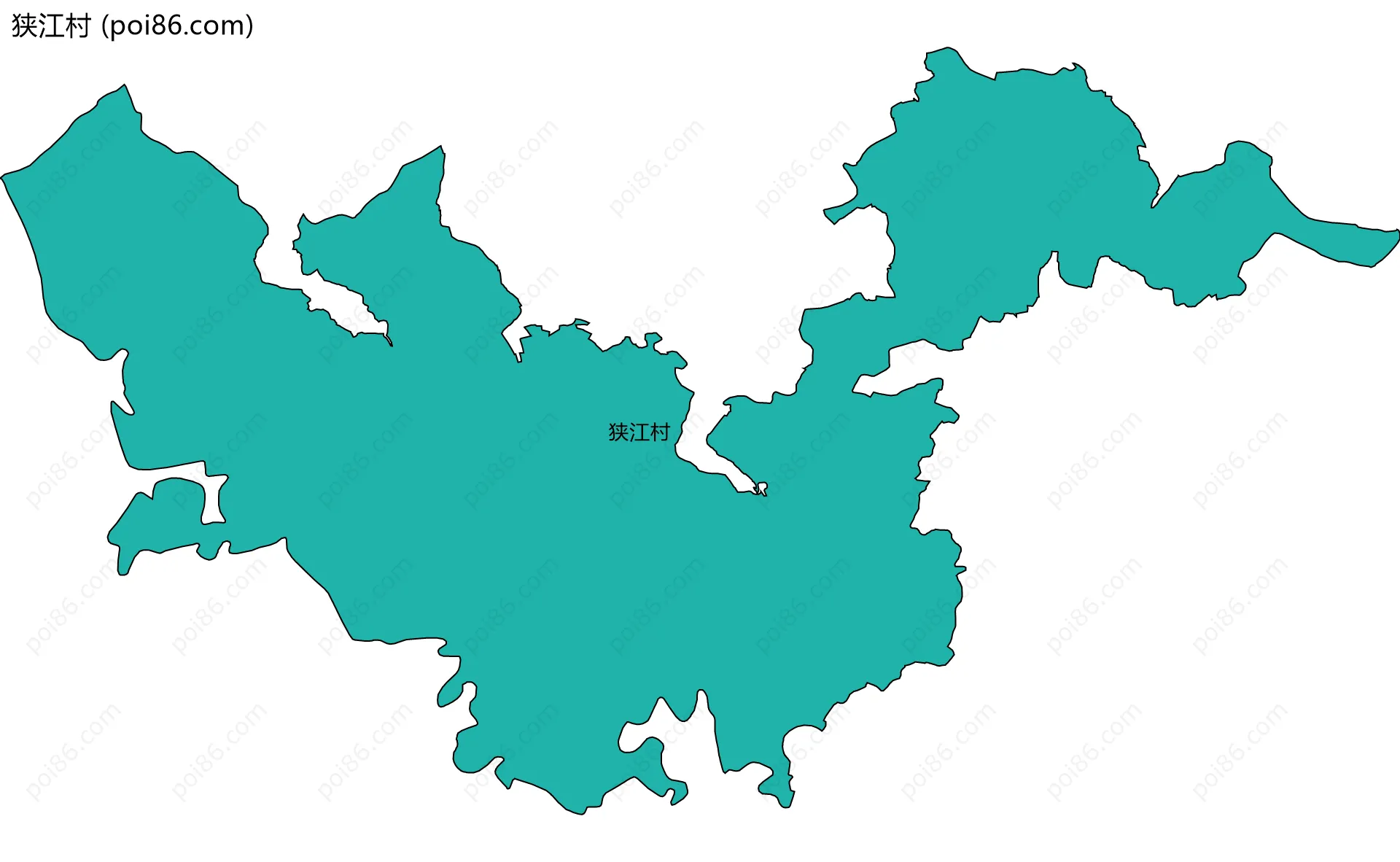 狭江村边界地图