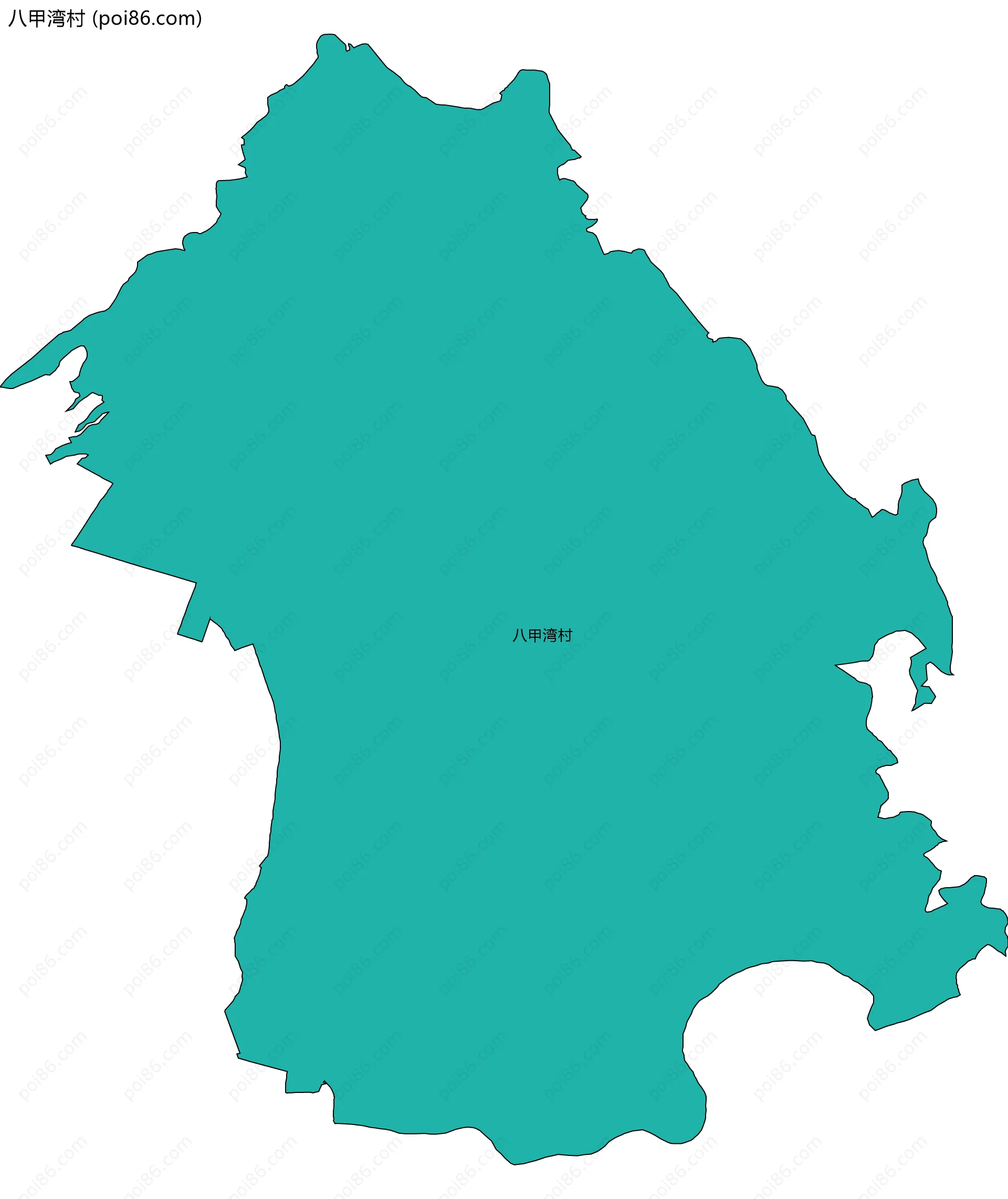 八甲湾村边界地图