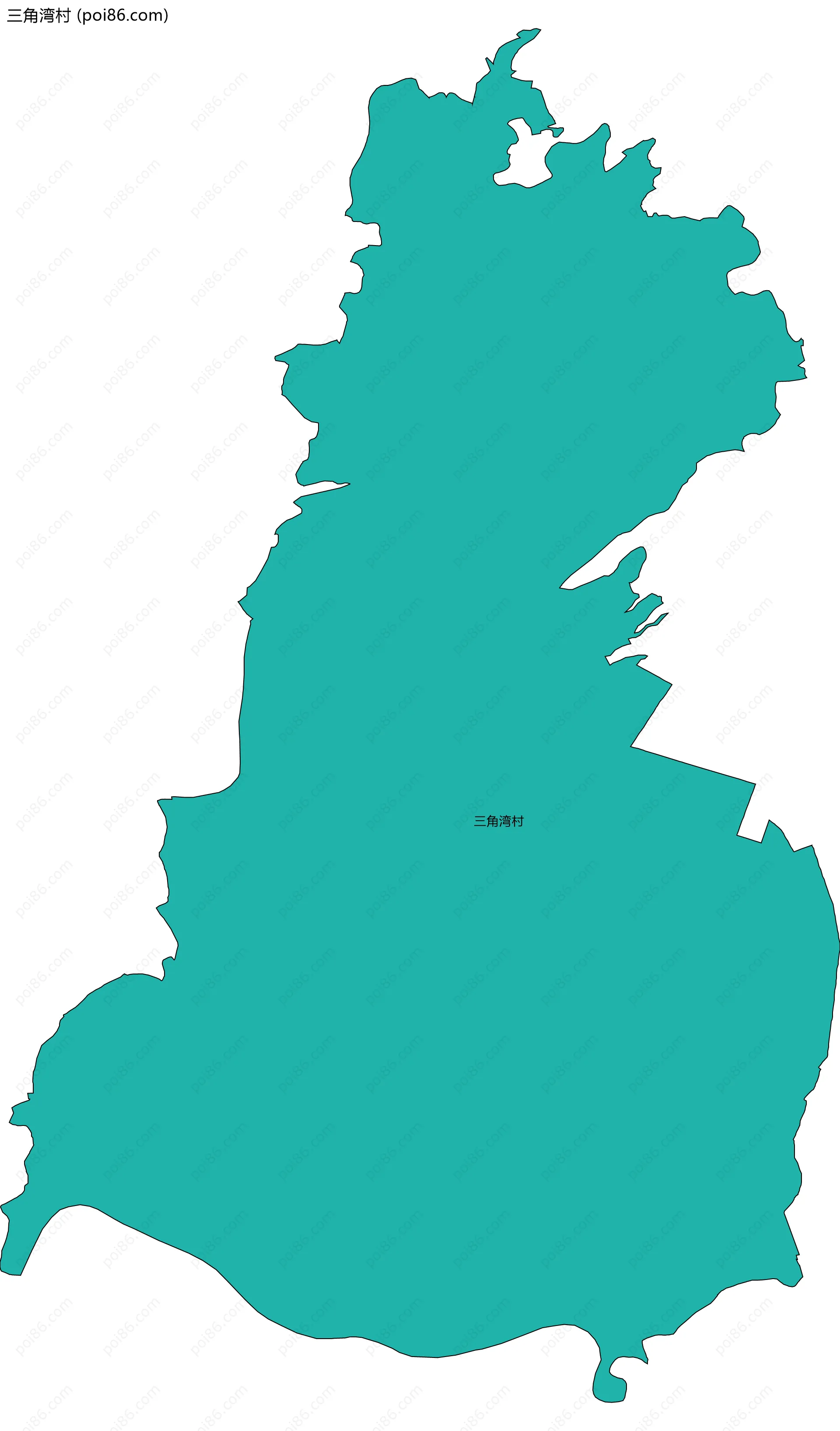 三角湾村边界地图