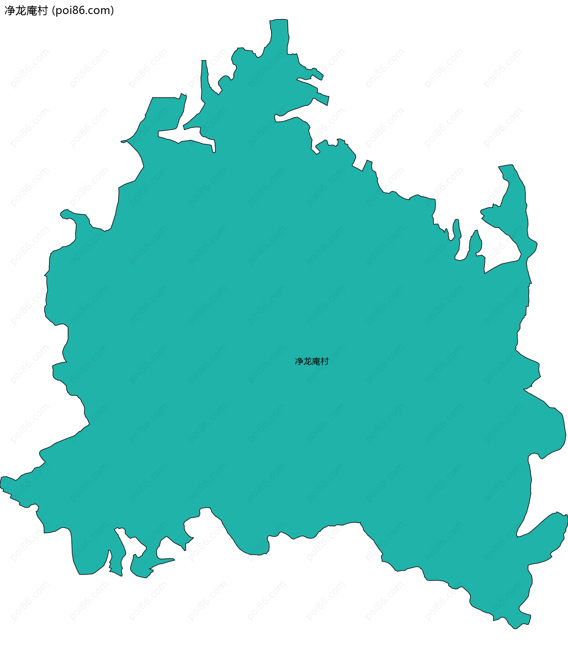 净龙庵村边界地图