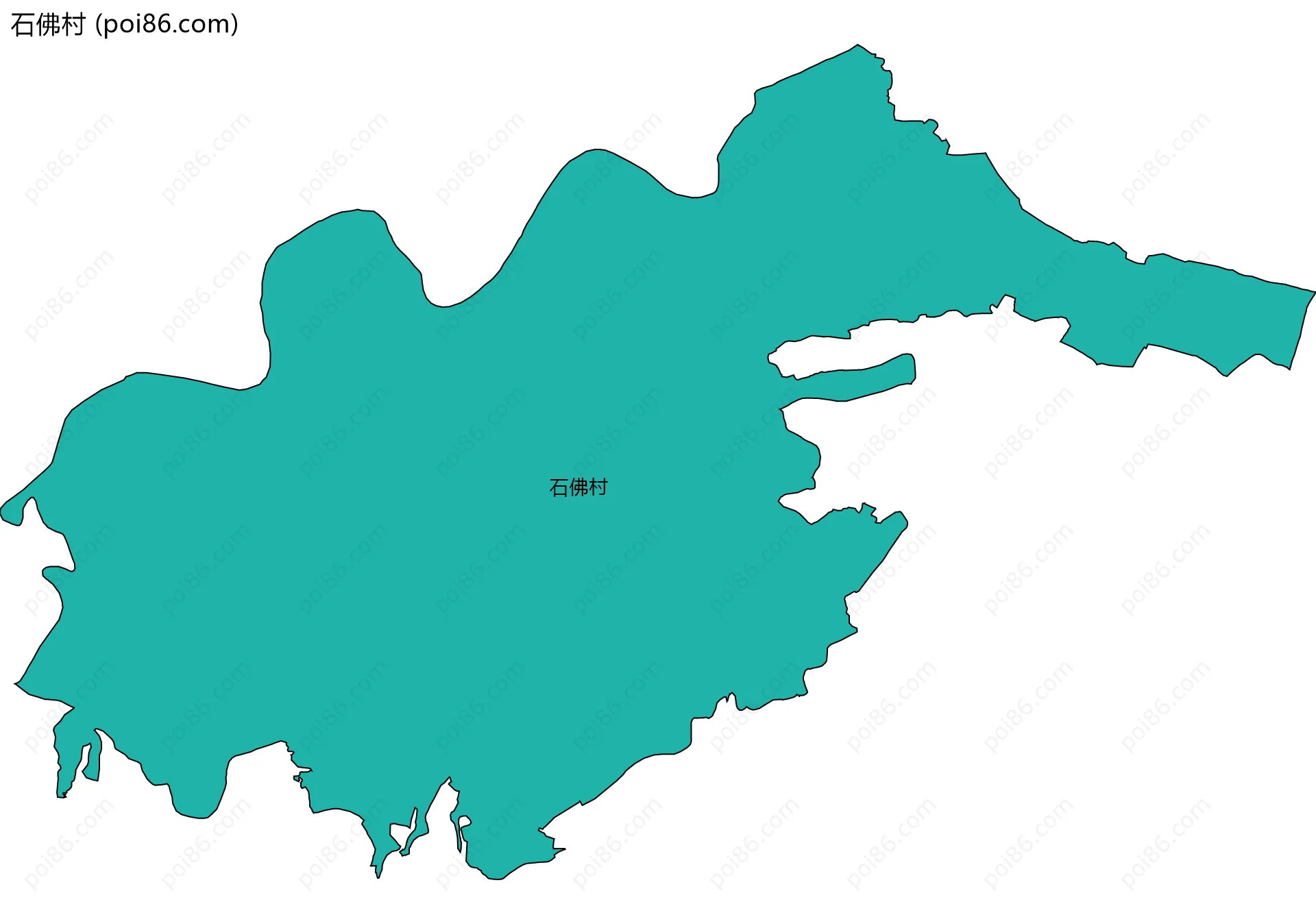 石佛村边界地图