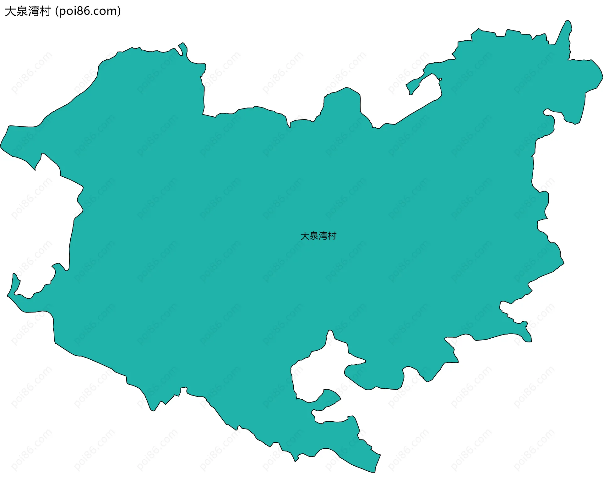 大泉湾村边界地图