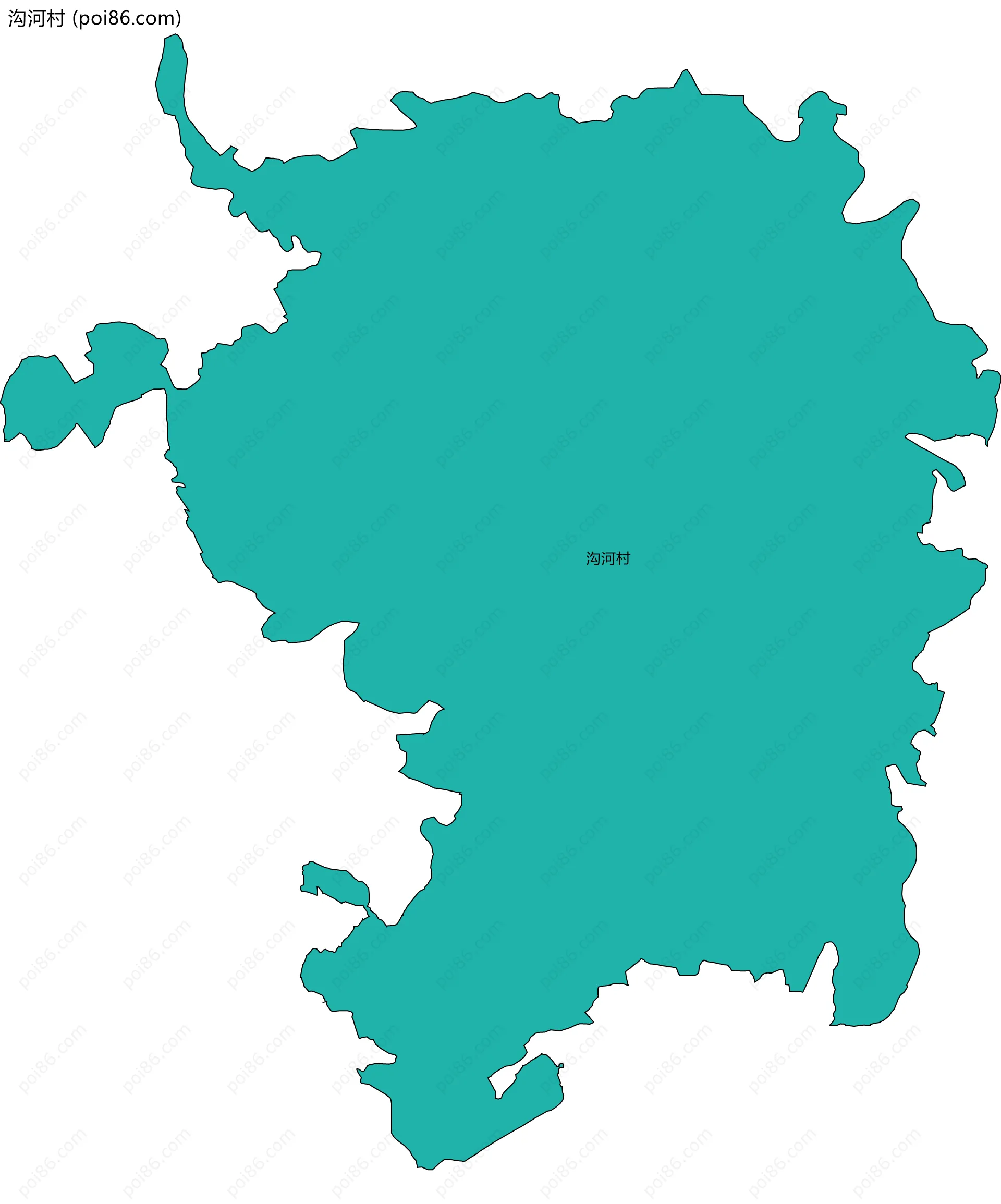 沟河村边界地图