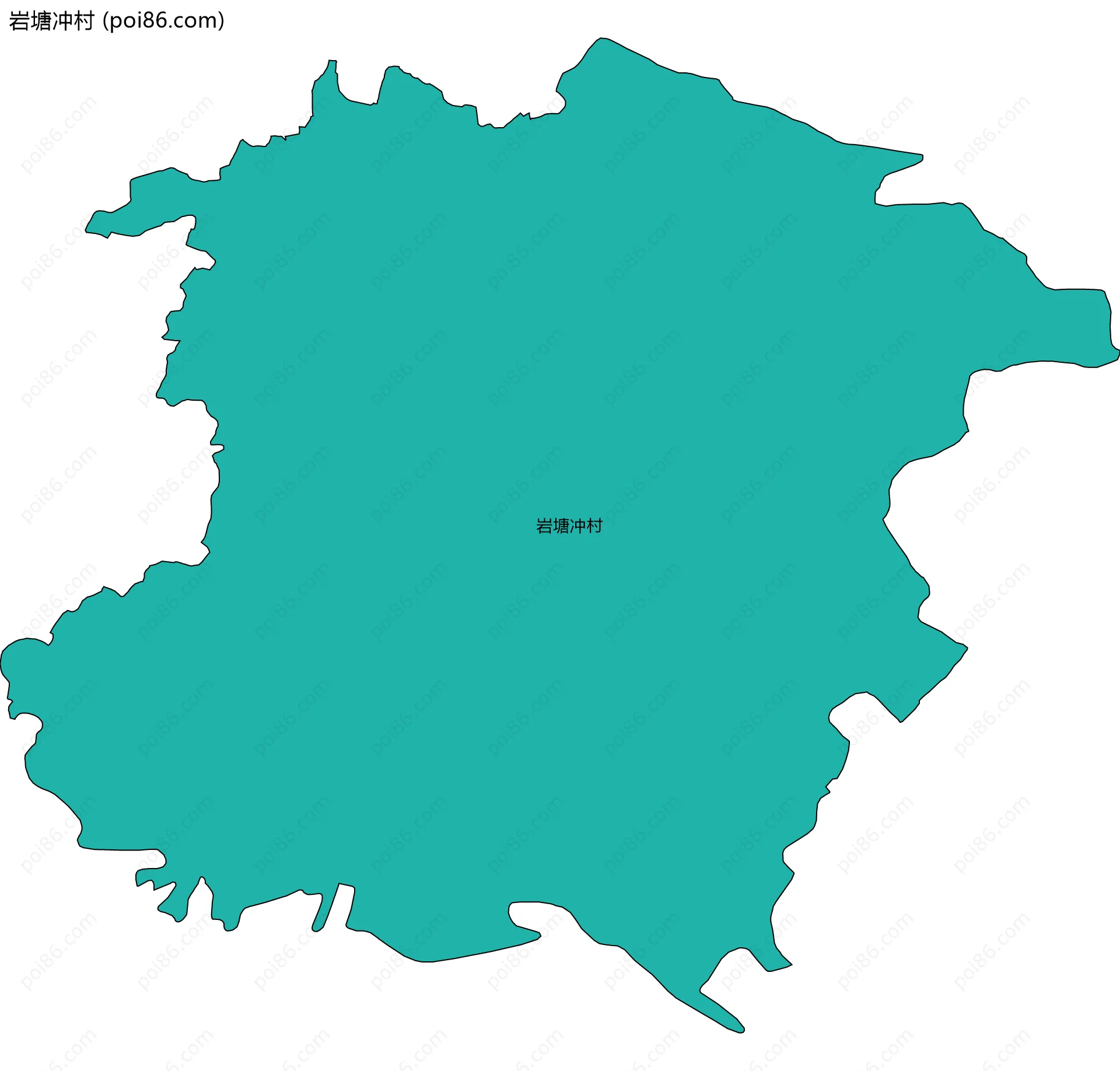 岩塘冲村边界地图