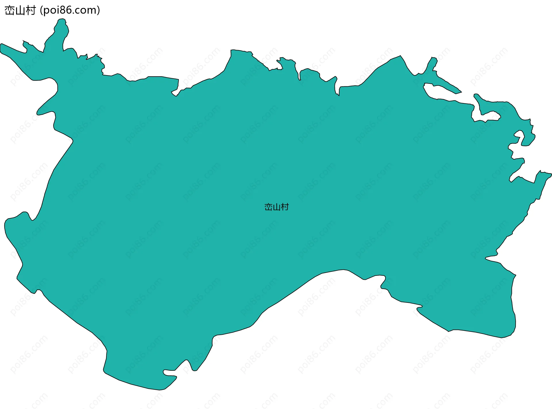 峦山村边界地图