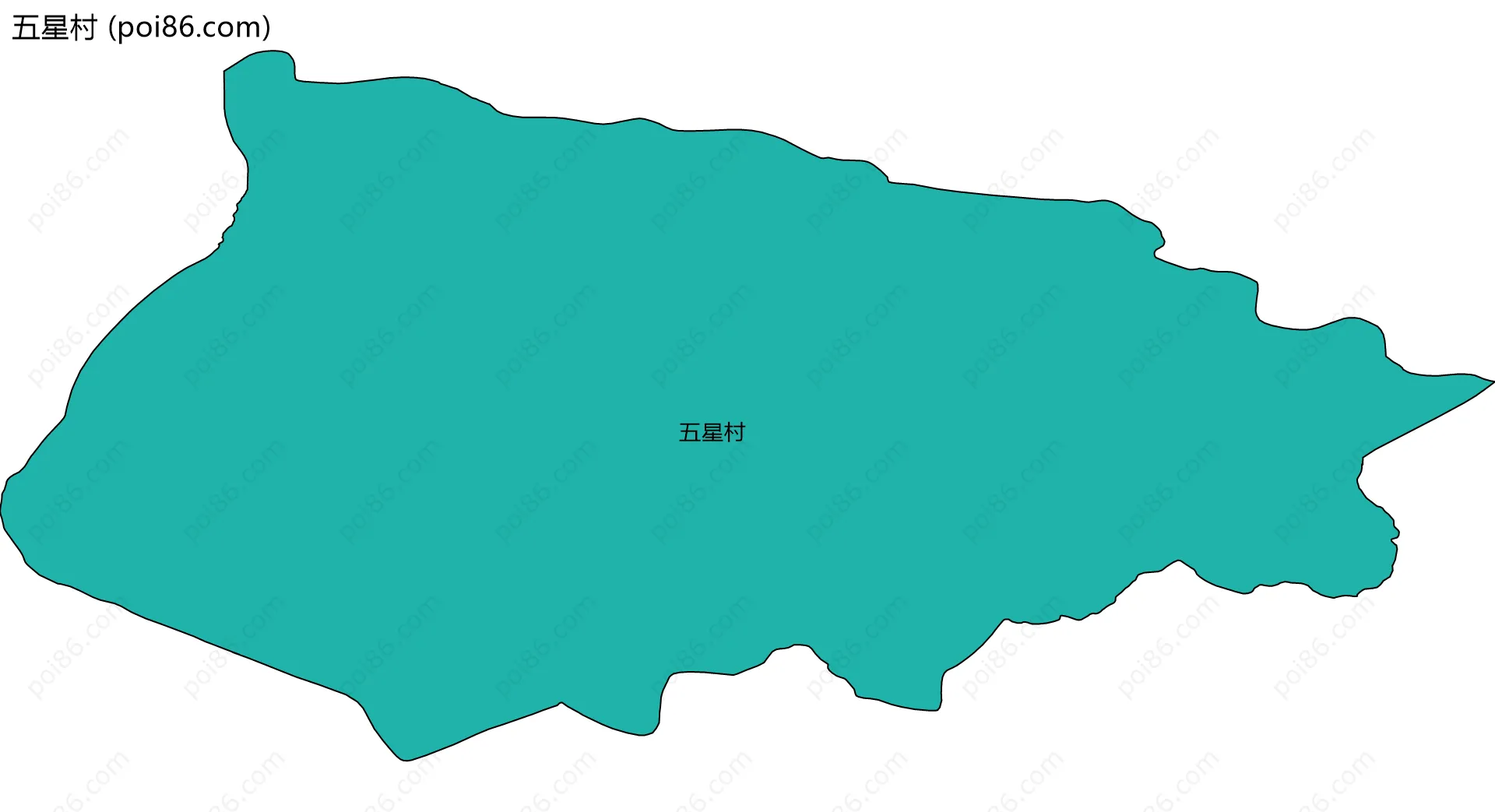 五星村边界地图