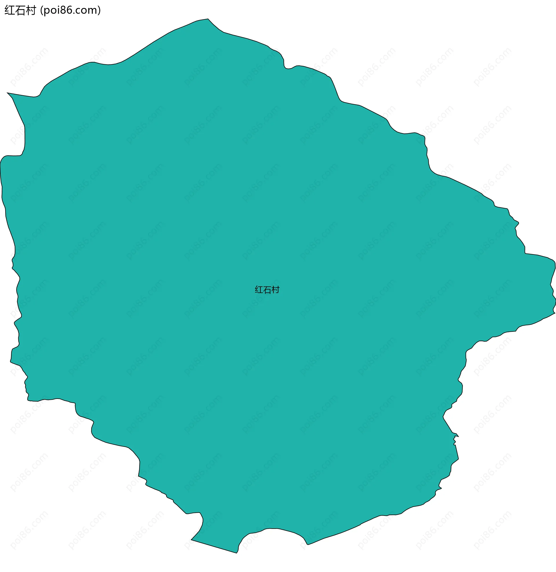 红石村边界地图