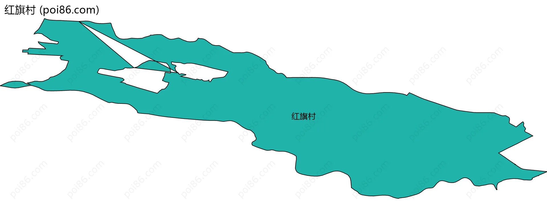红旗村边界地图