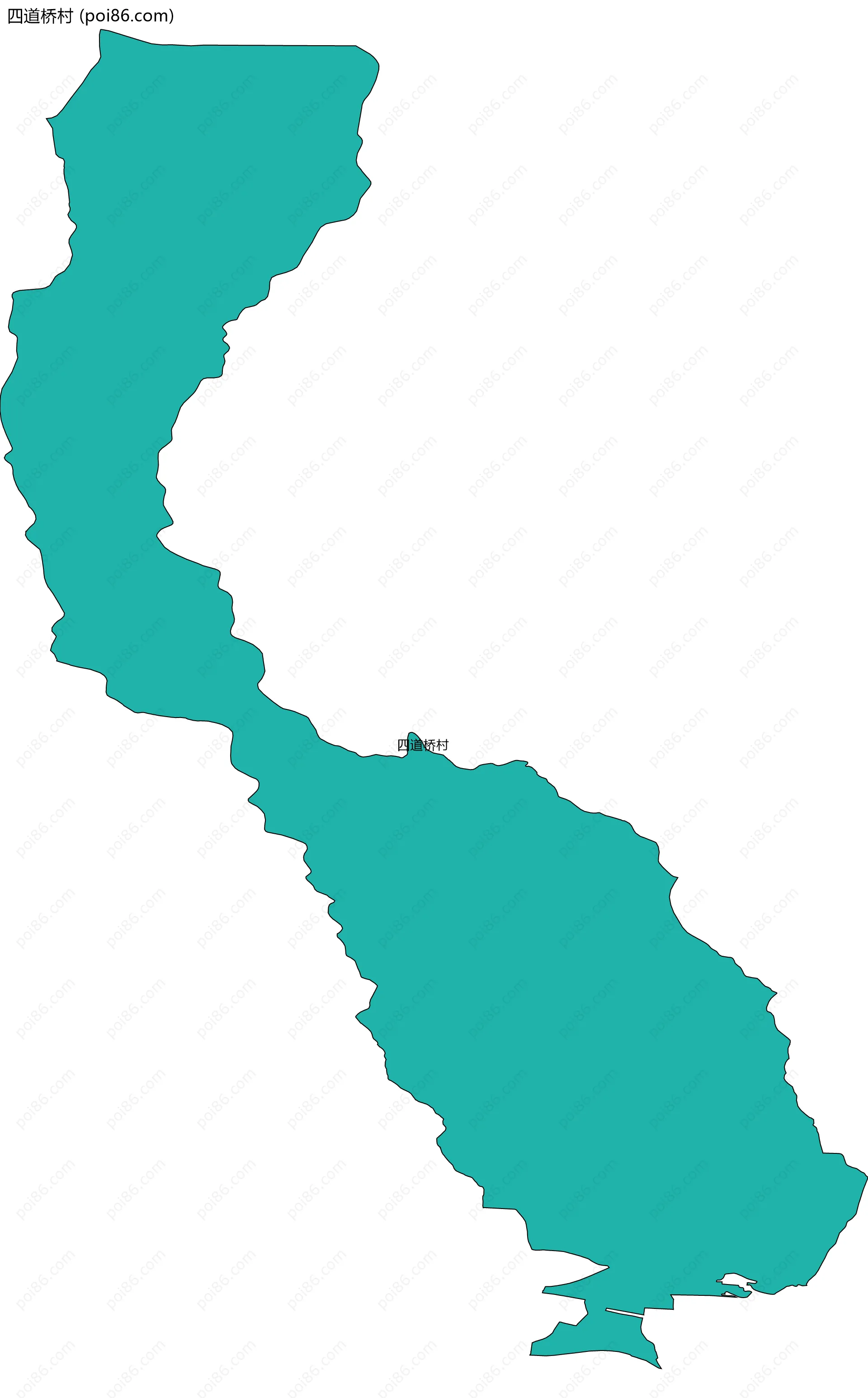 四道桥村边界地图