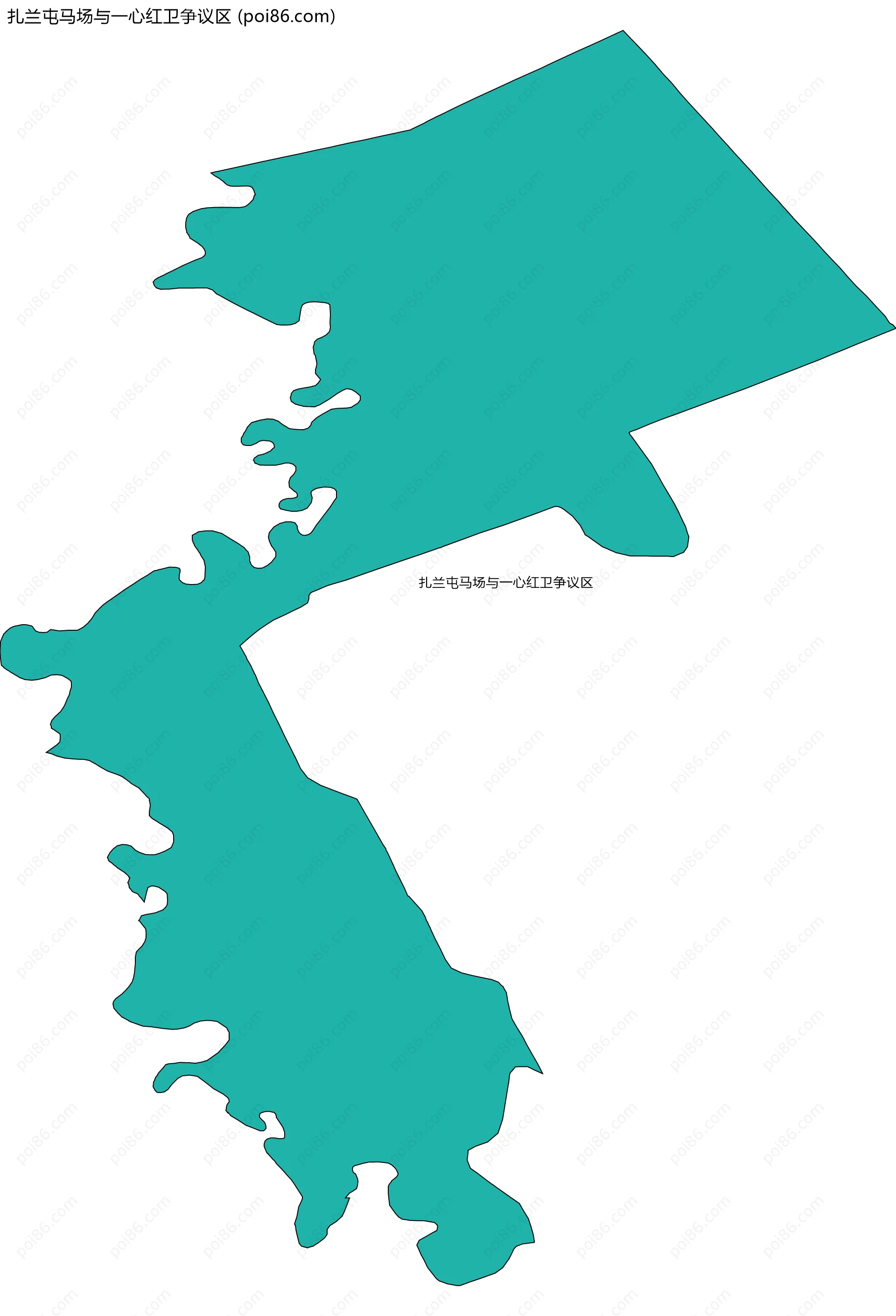 扎兰屯马场与一心红卫争议区边界地图