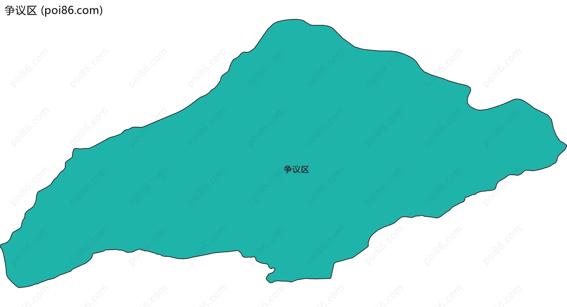 争议区边界地图