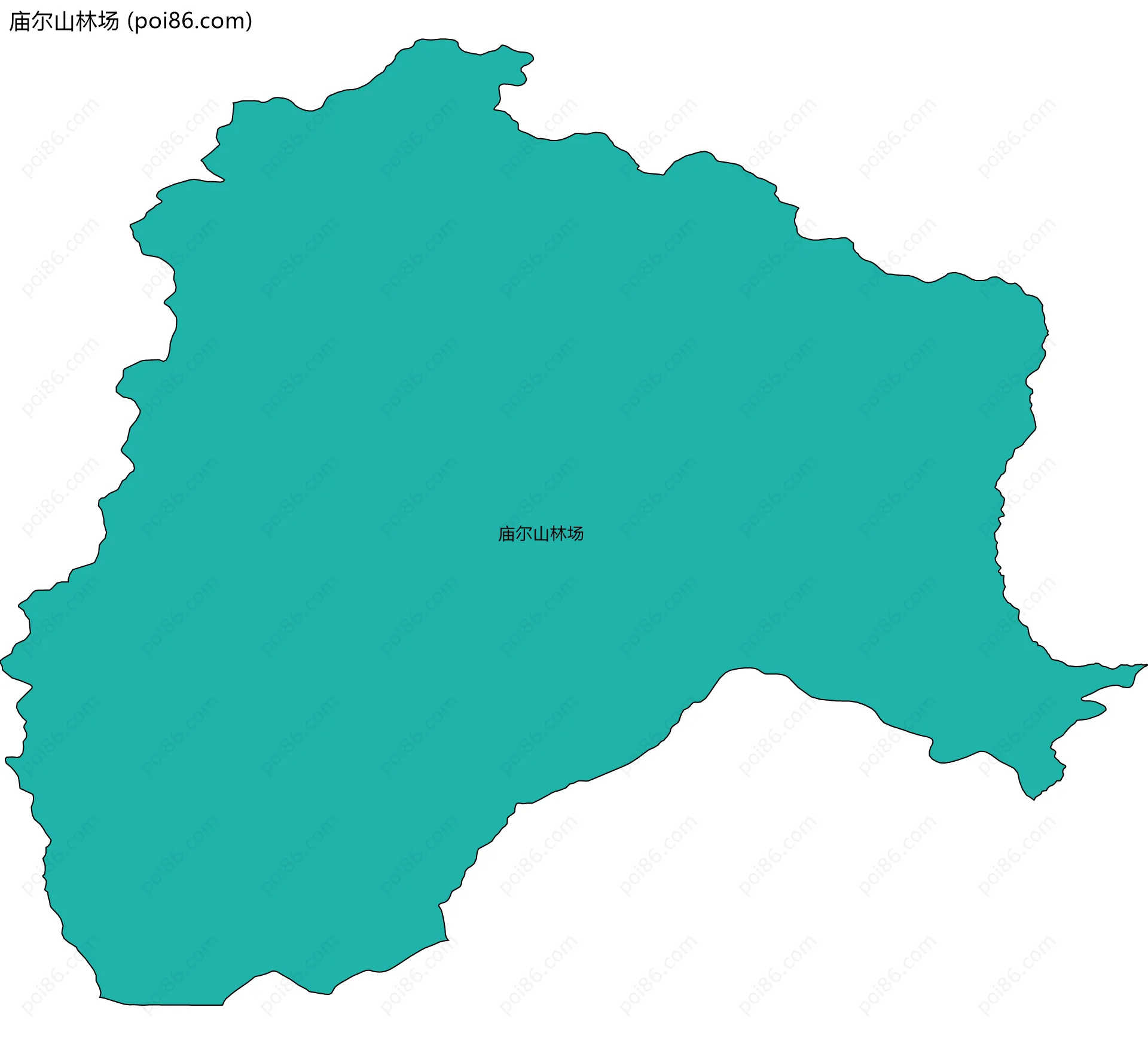 庙尔山林场边界地图