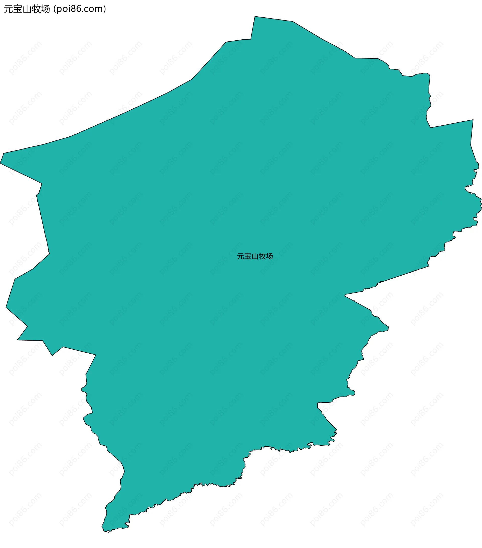 元宝山牧场边界地图