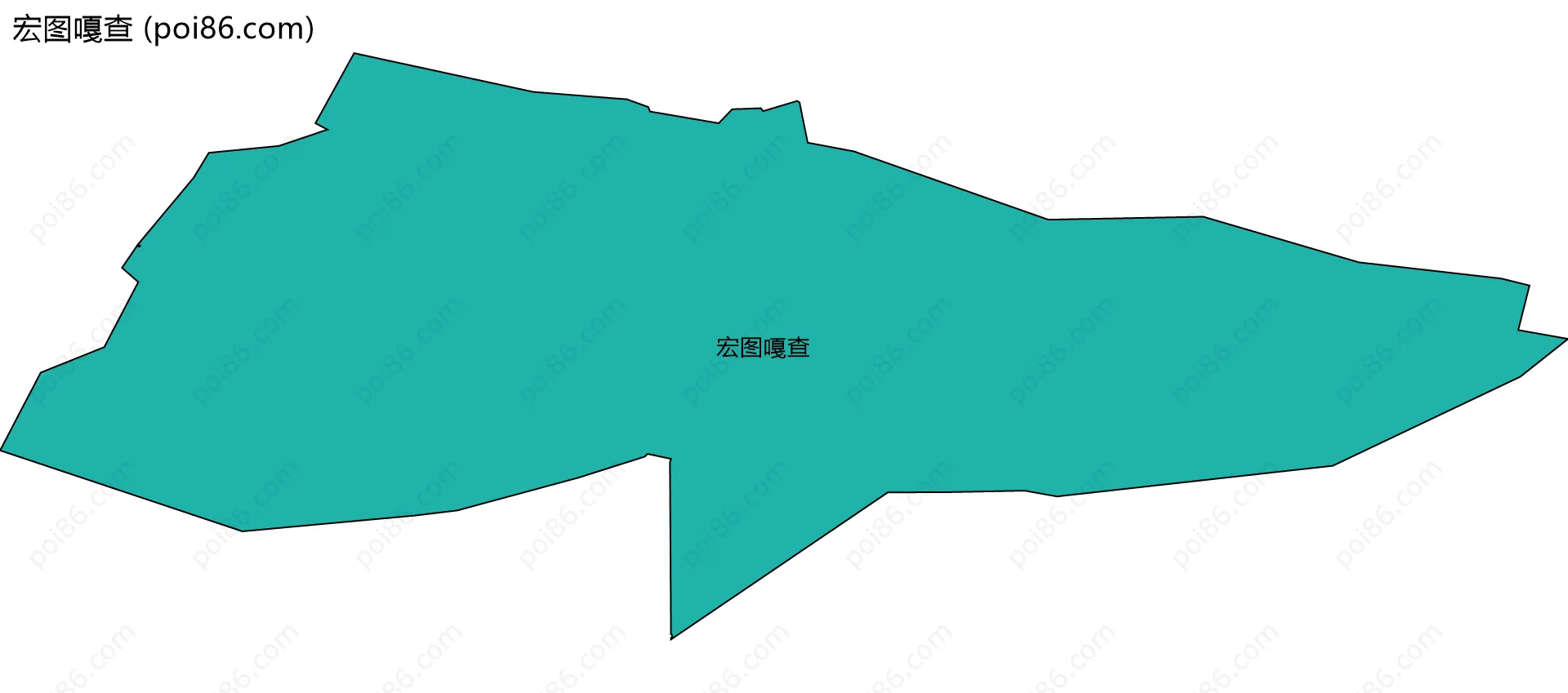 宏图嘎查边界地图