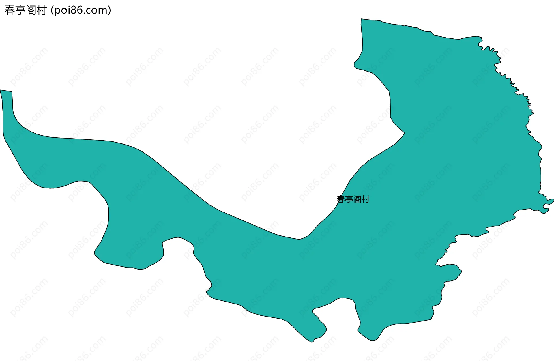 春亭阁村边界地图