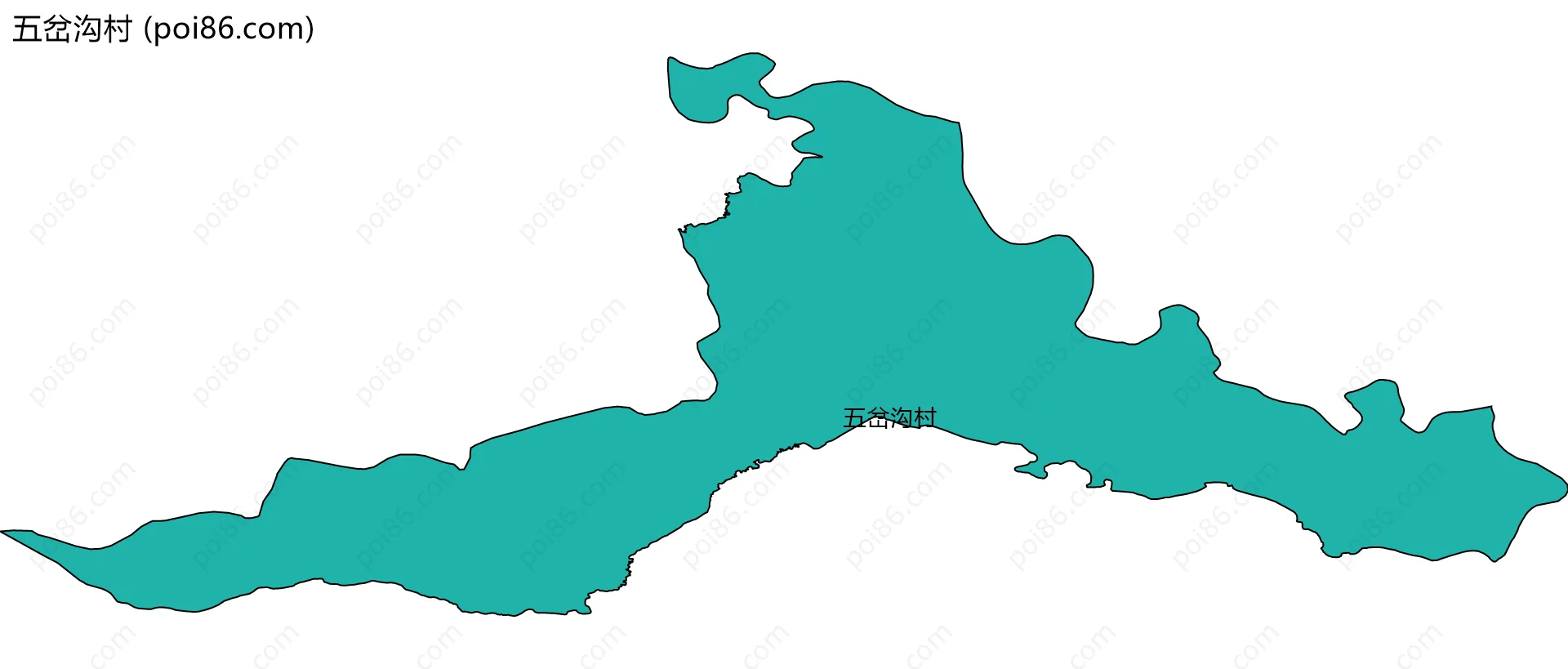 五岔沟村边界地图