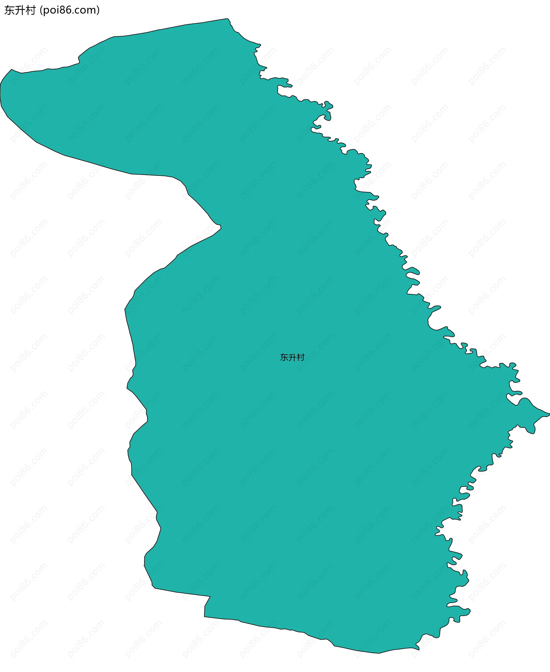 东升村边界地图