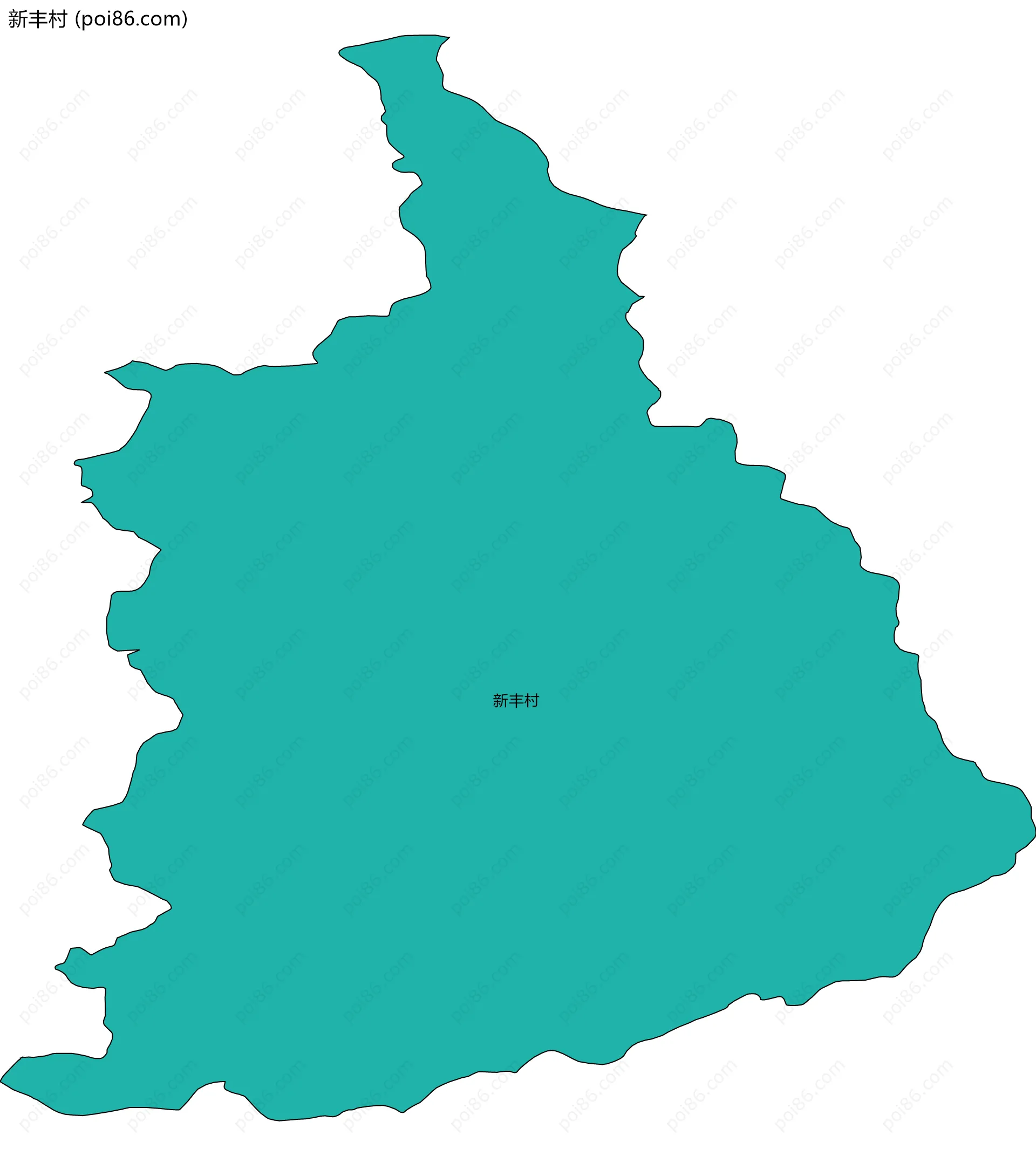 新丰村边界地图
