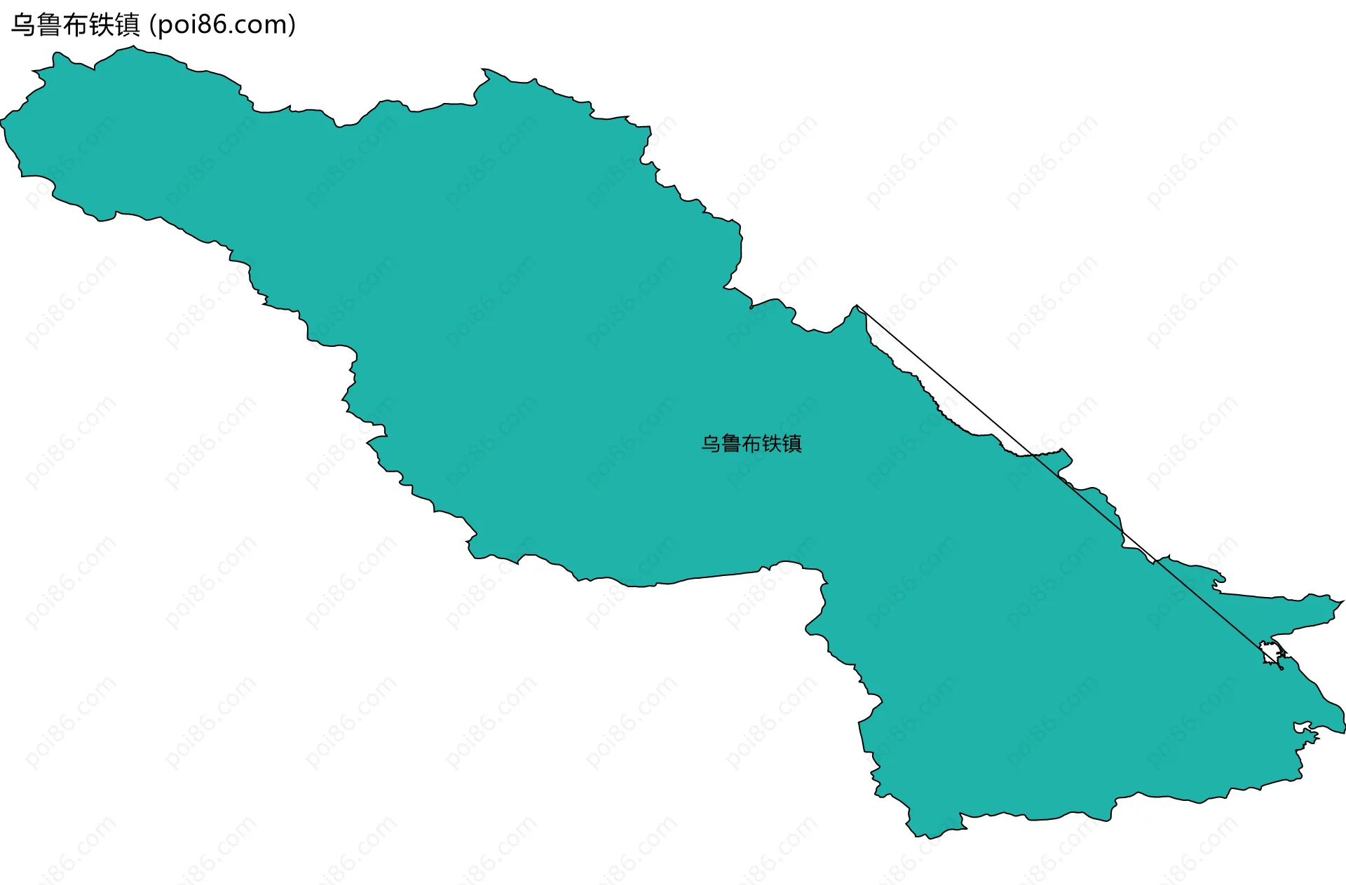 乌鲁布铁镇边界地图