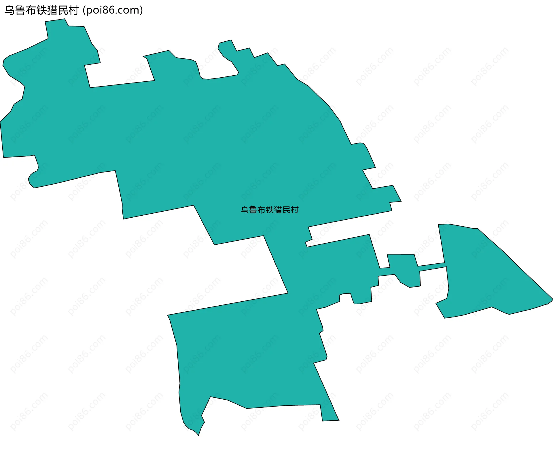 乌鲁布铁猎民村边界地图