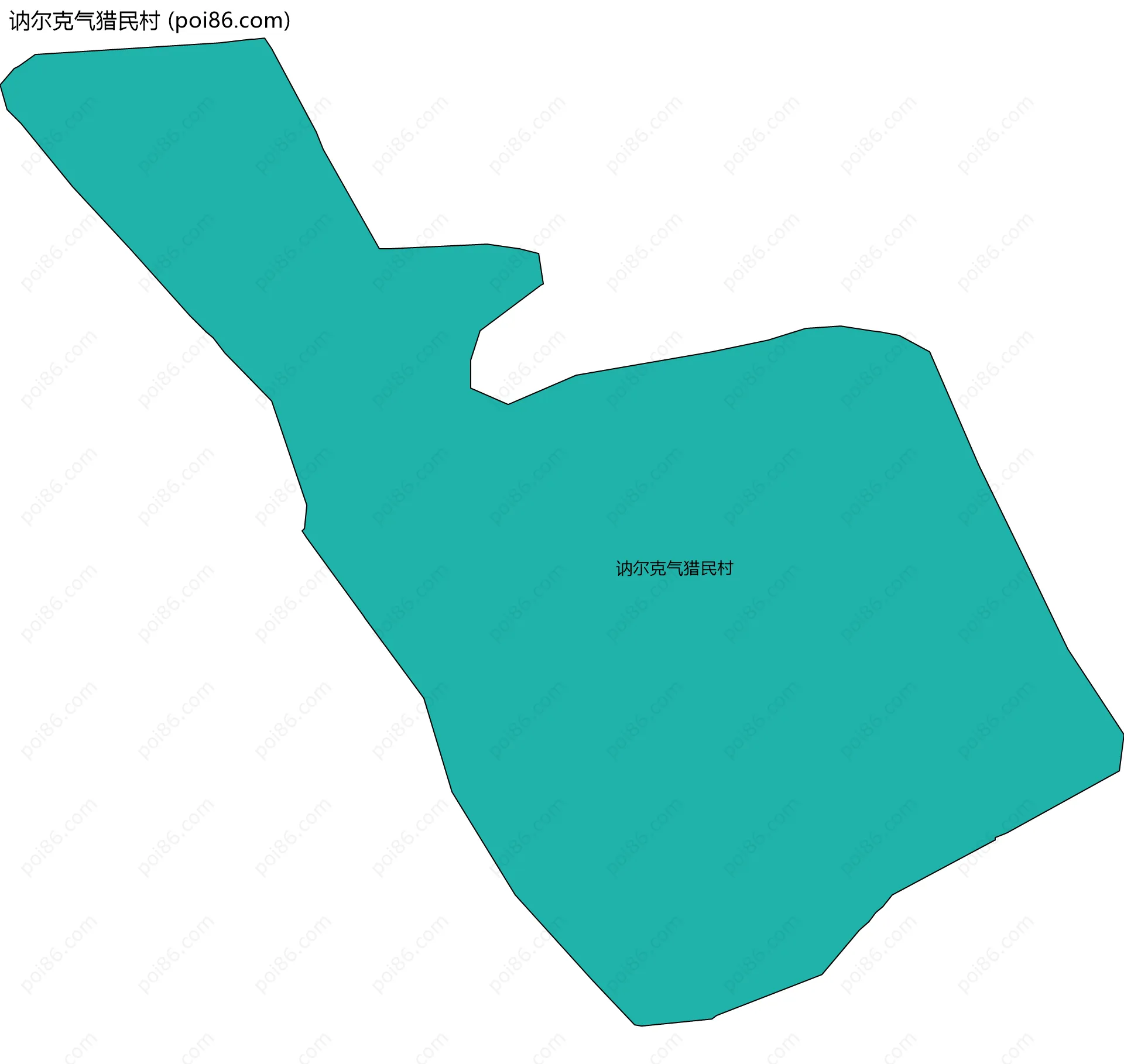 讷尔克气猎民村边界地图