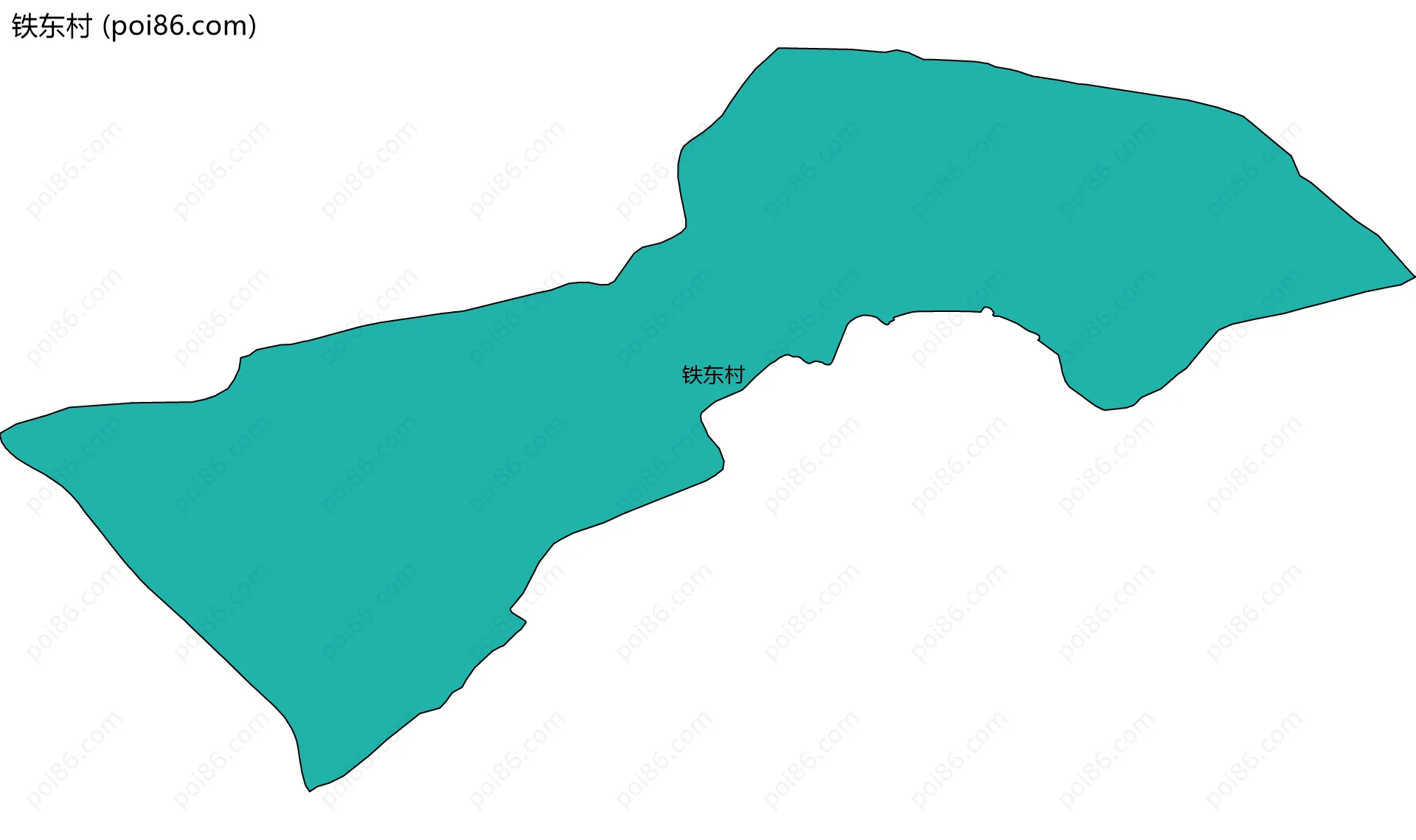 铁东村边界地图