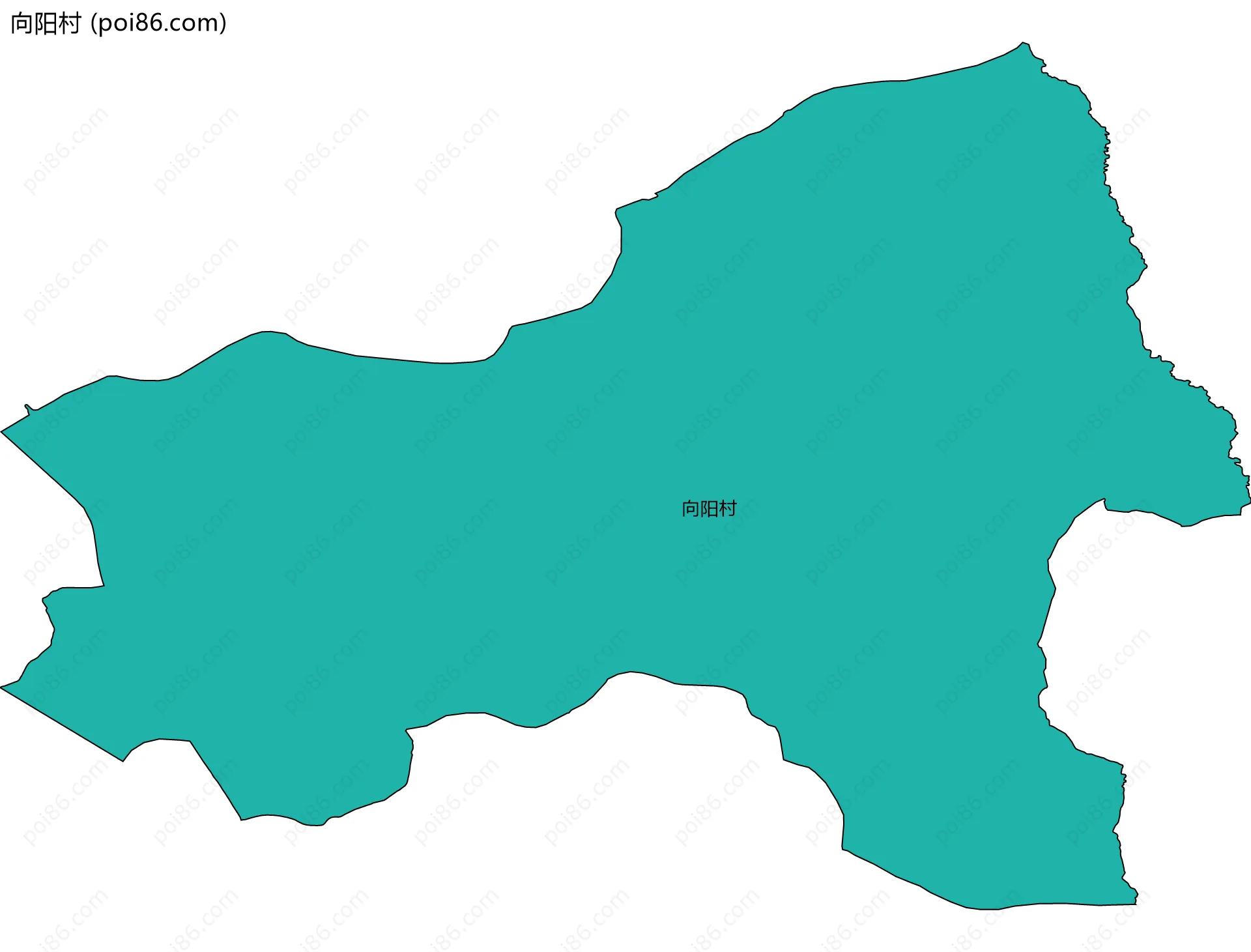 向阳村边界地图