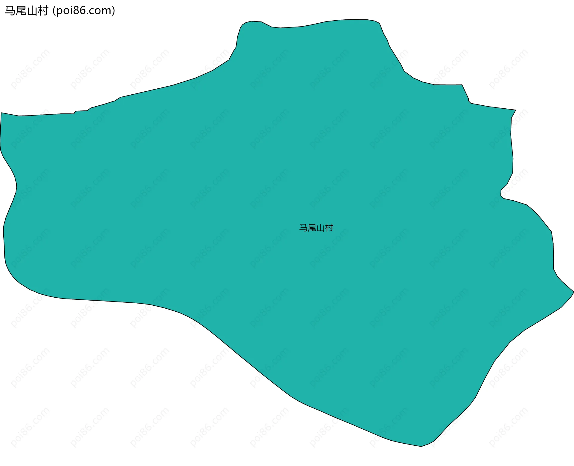 马尾山村边界地图