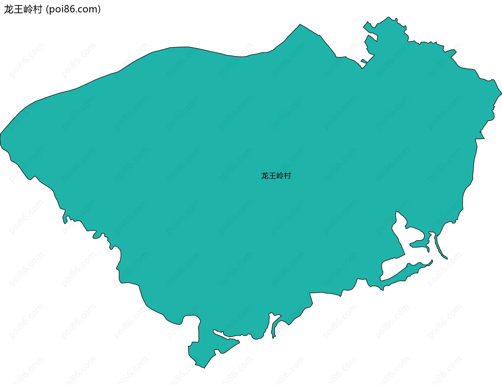 龙王岭村边界地图