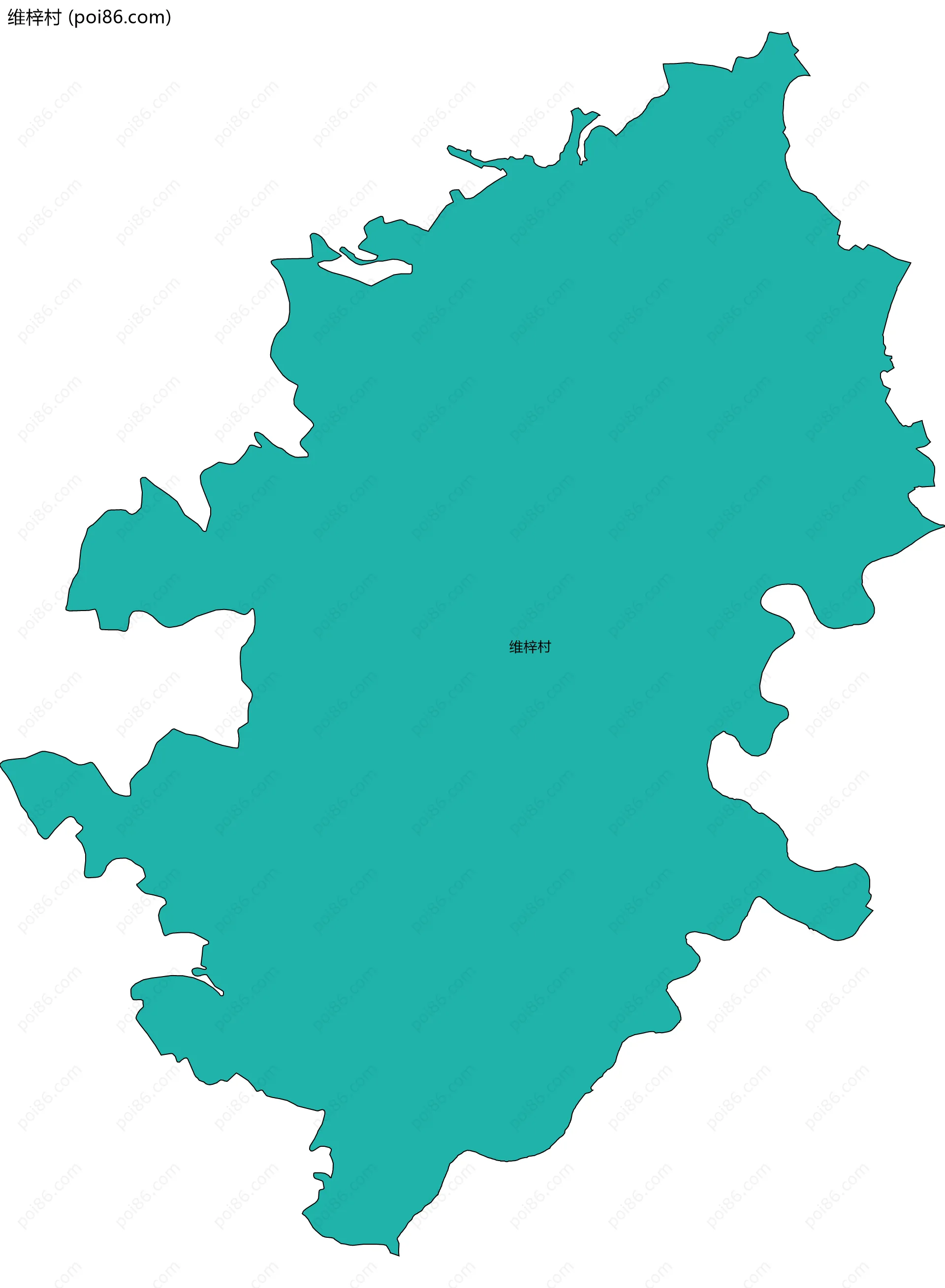 维梓村边界地图
