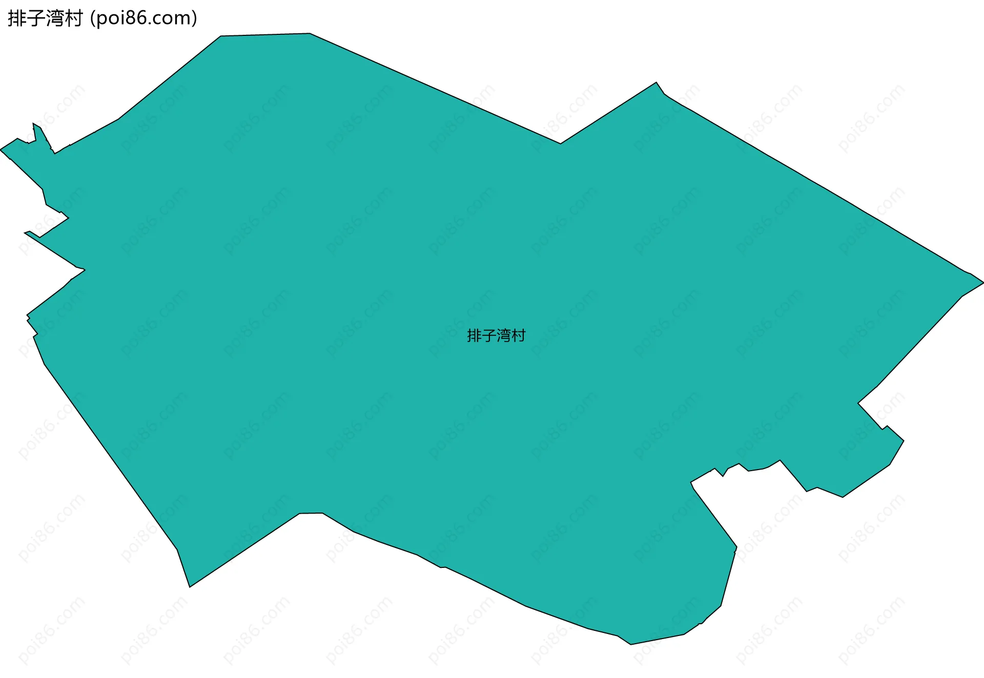 排子湾村边界地图