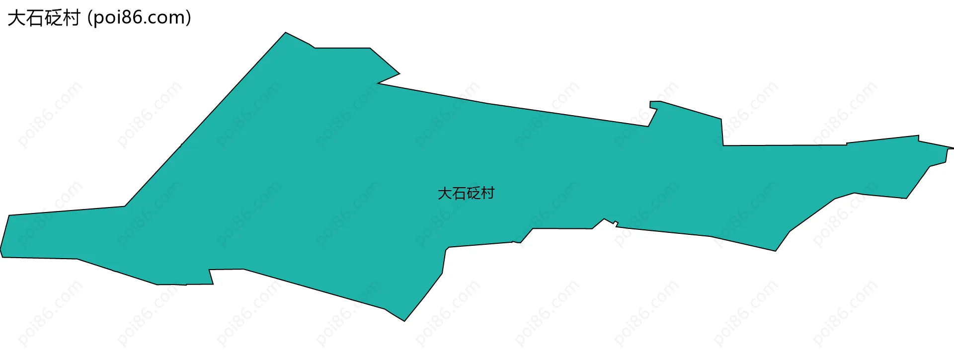 大石砭村边界地图