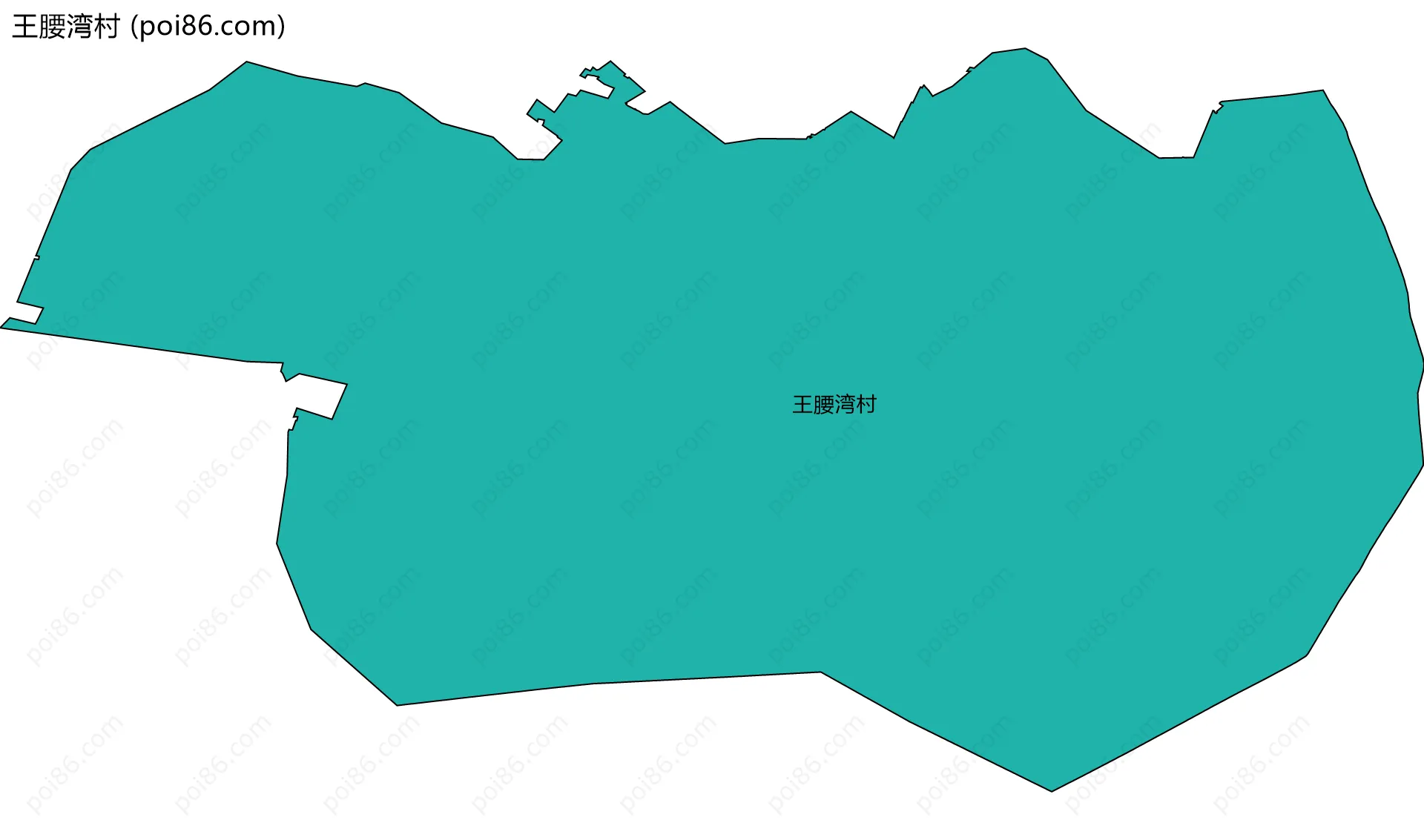 王腰湾村边界地图