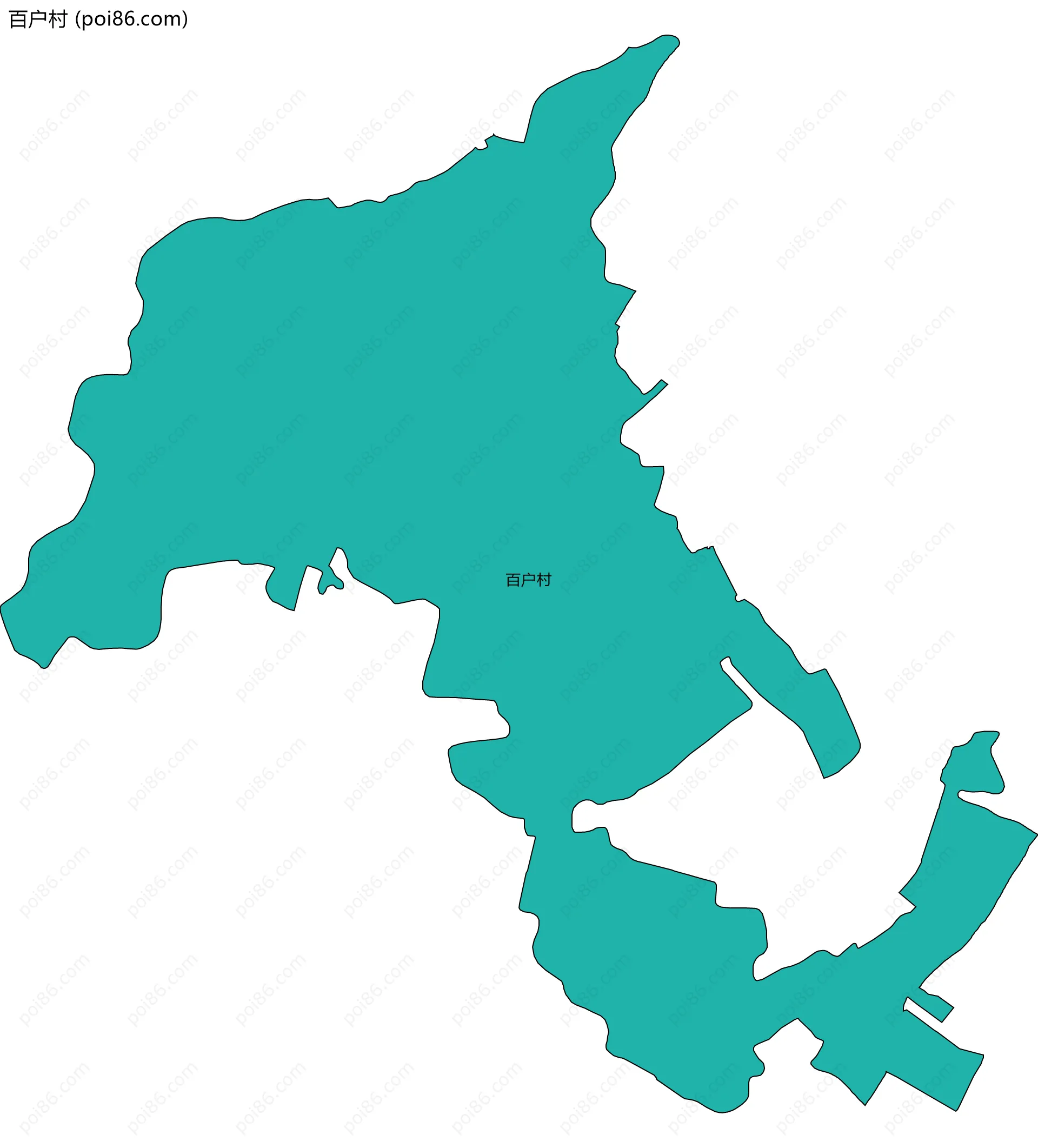 百户村边界地图