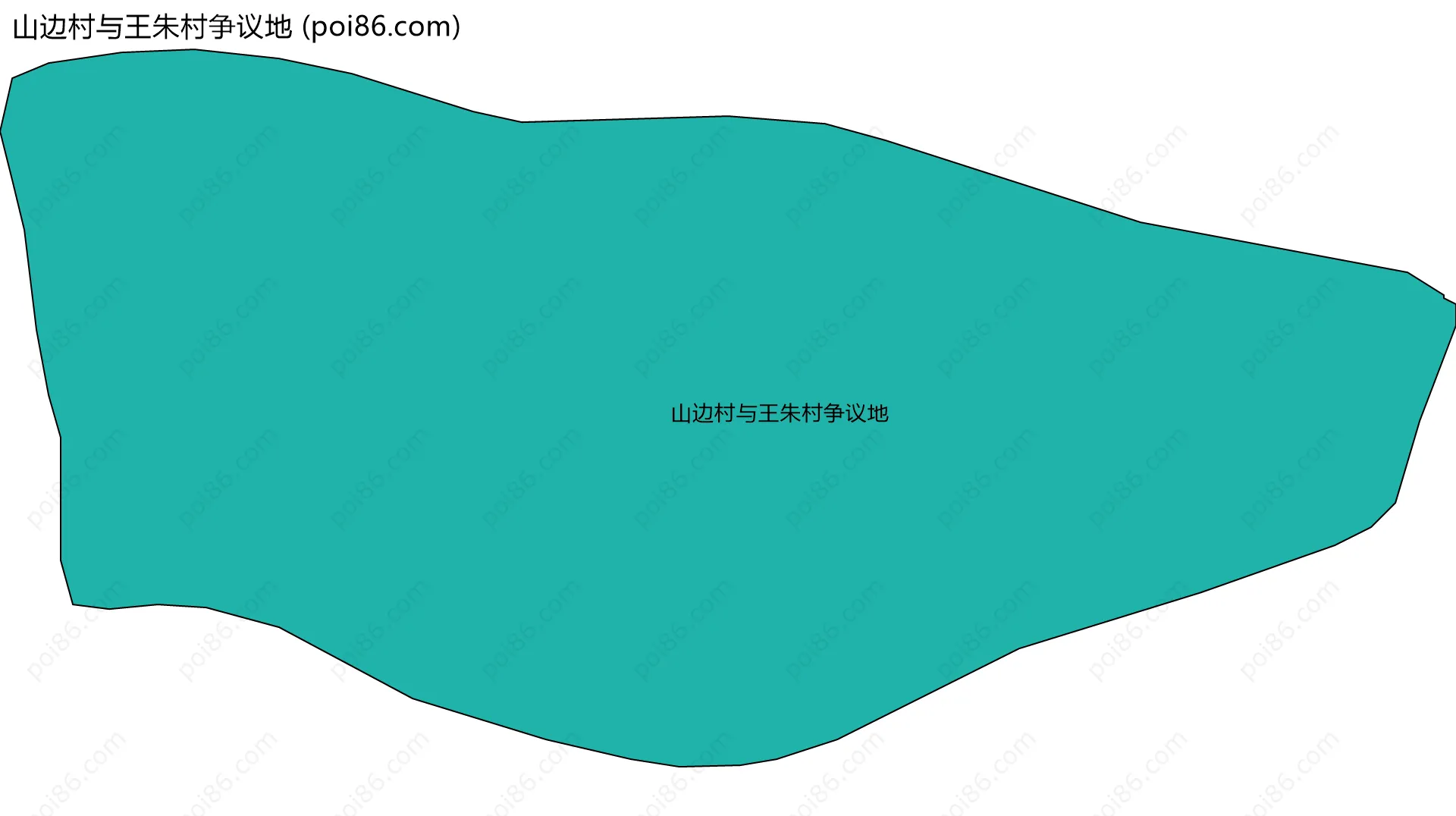 山边村与王朱村争议地边界地图