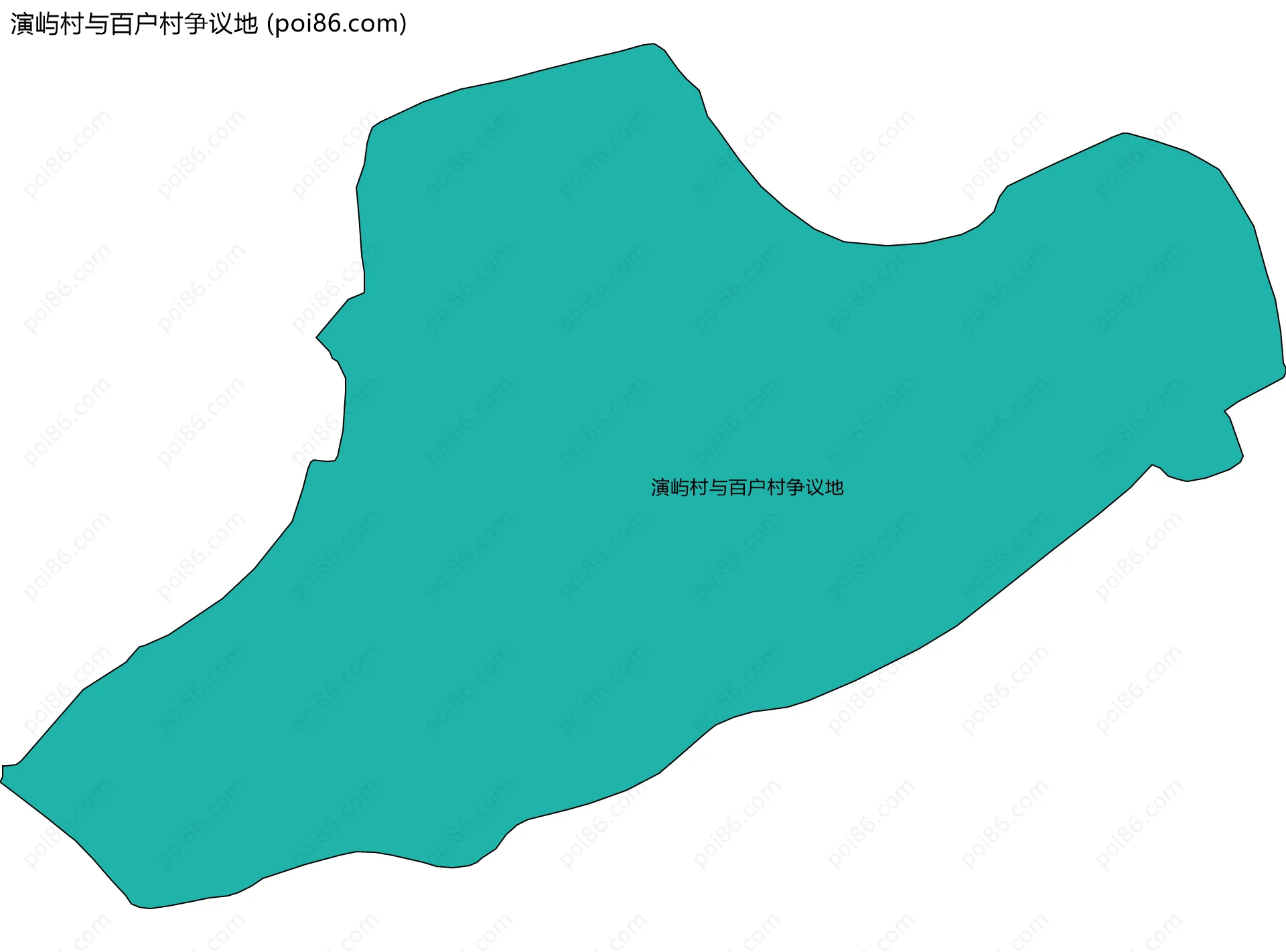 演屿村与百户村争议地边界地图